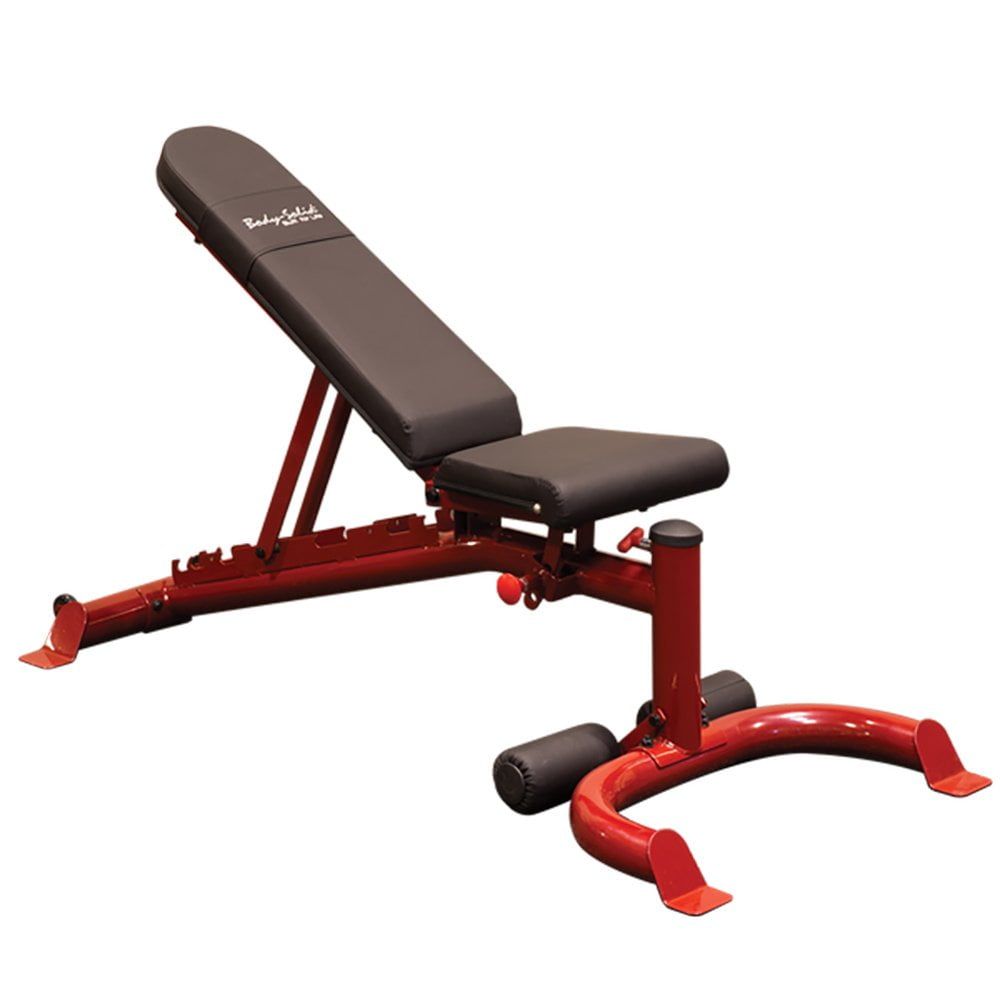 Ultra-Comfort DuraFirm Red & Black Adjustable Workout Bench