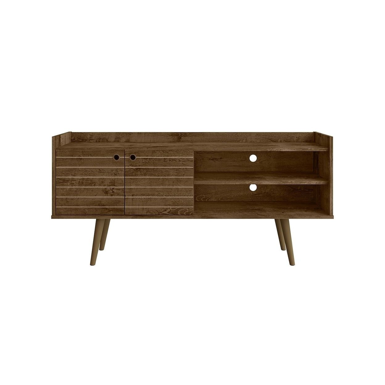 Bogart 53.54" Rustic Brown Mid-Century Modern TV Stand