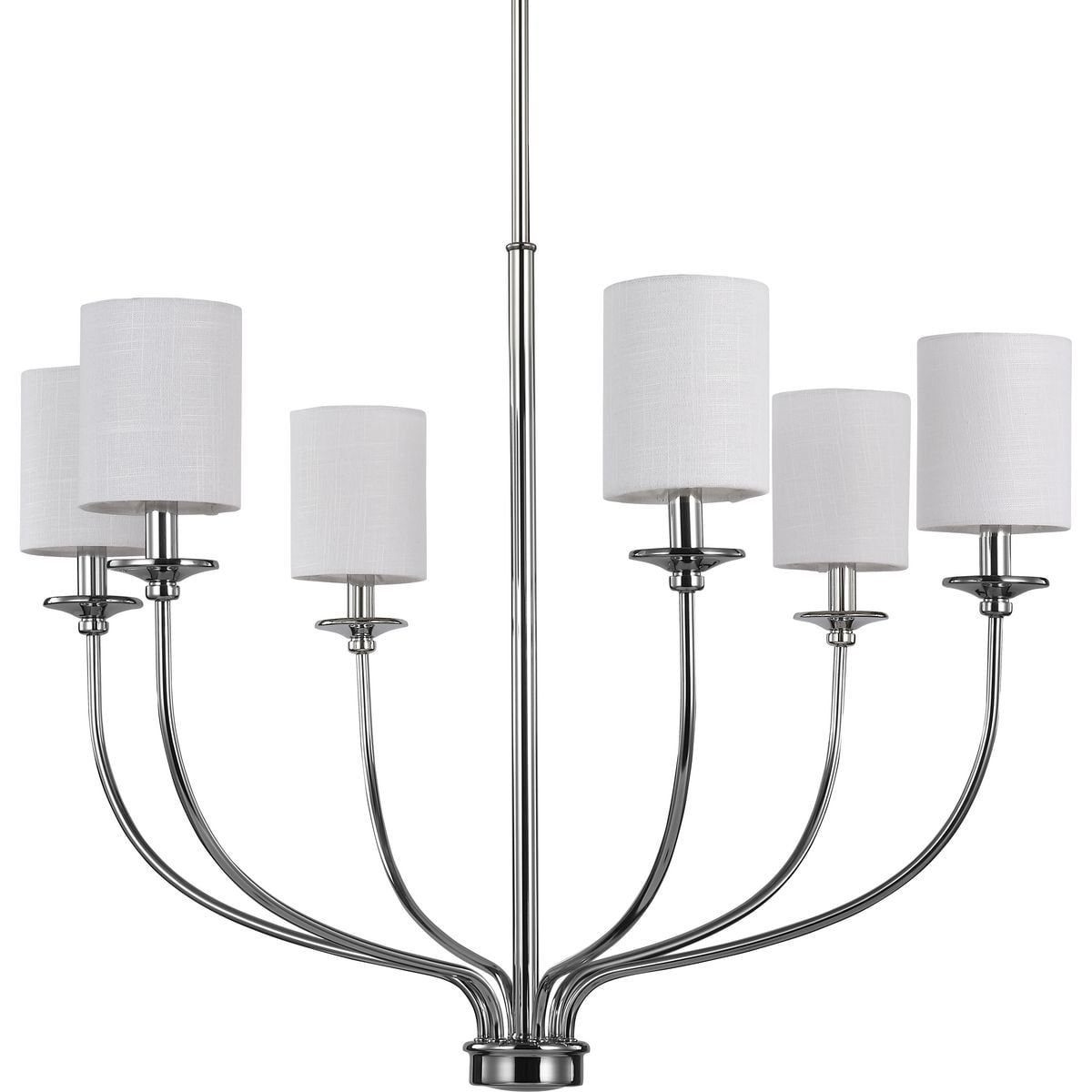 Bonita Six-Light Polished Chrome Drum Shade Chandelier