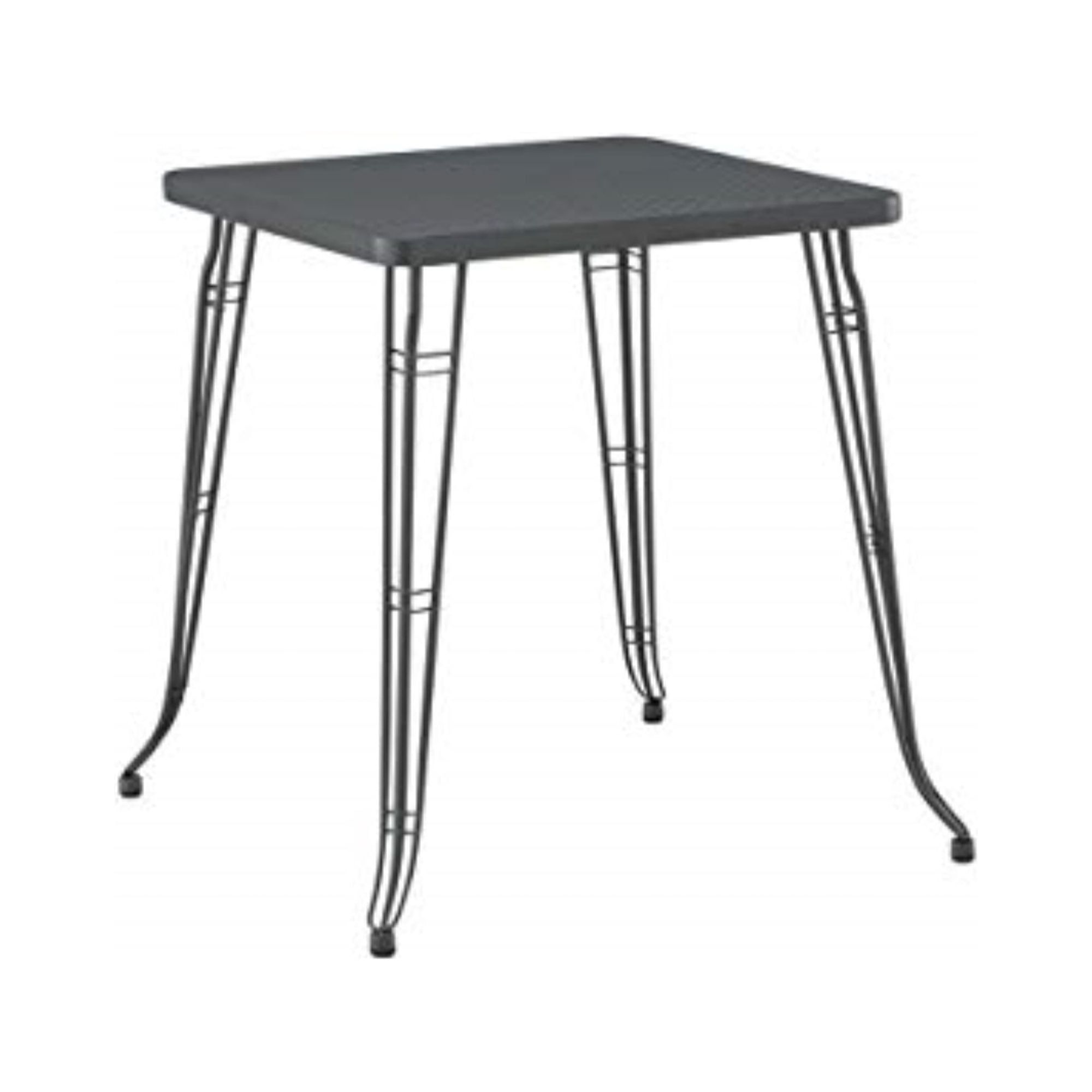 Gilbert 42" Gray Steel Square Industrial Pub Table