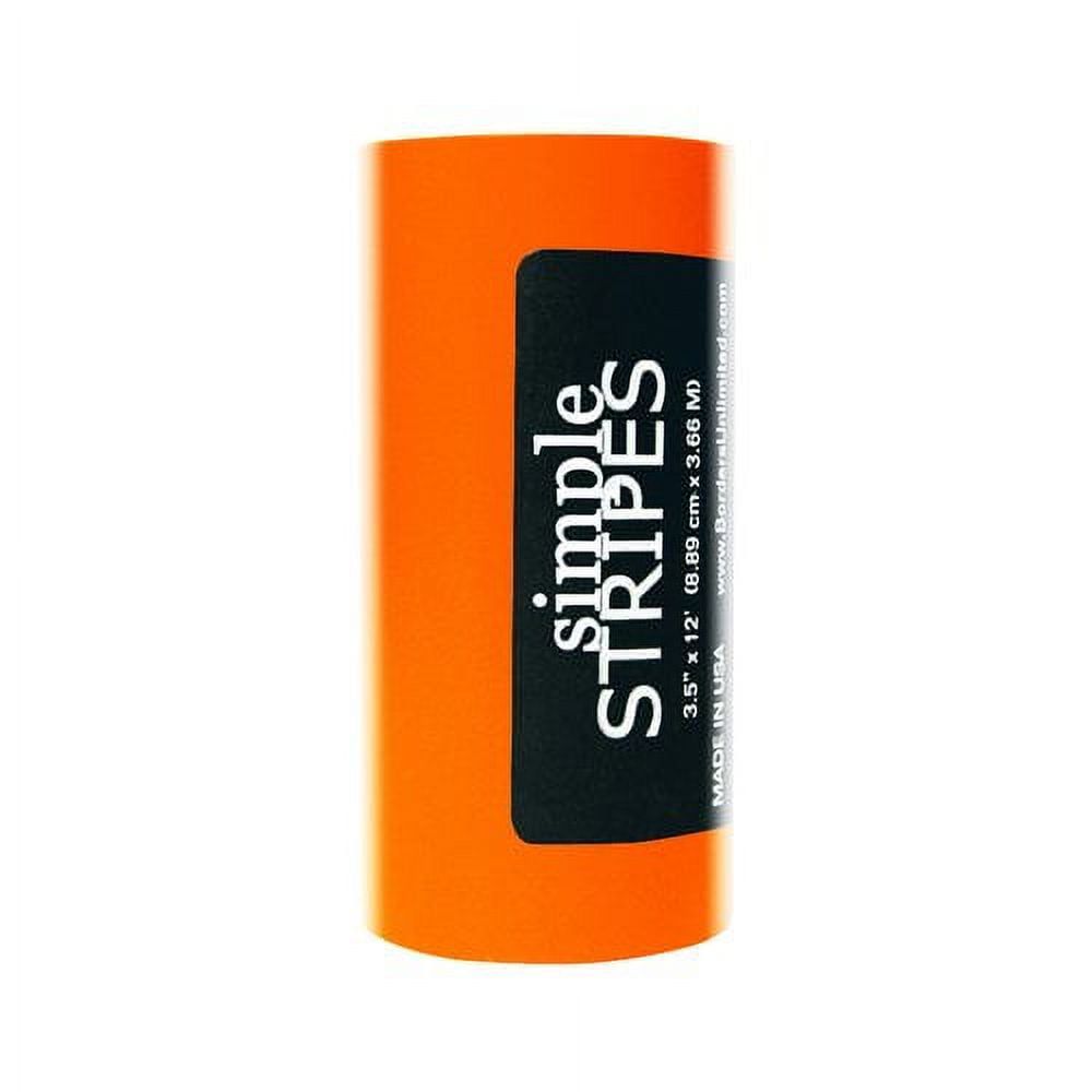 Orange Self-Adhesive Simple Stripe Wall Decoration