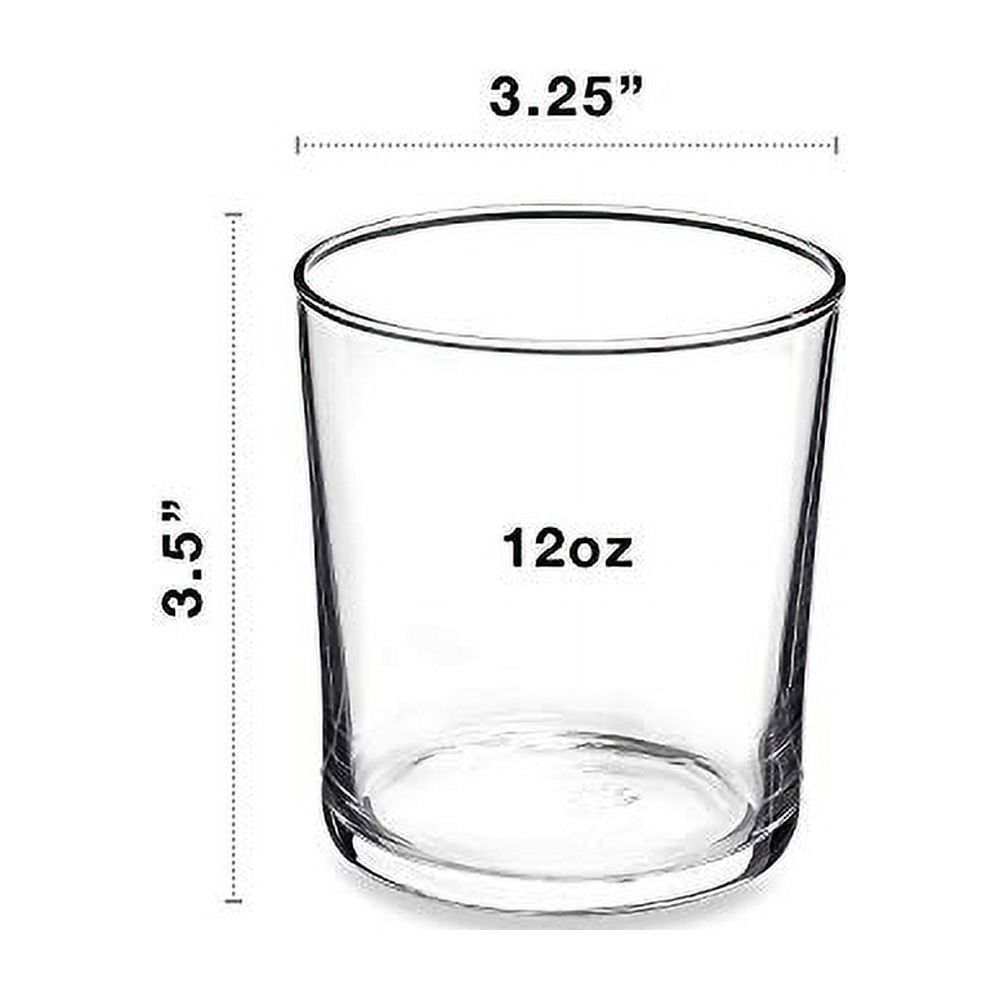 Clear Tempered Glass Medium Drinking Tumblers Set of 12