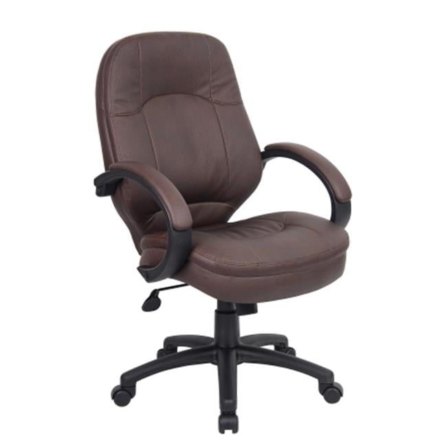 Brown LeatherPlus Ergonomic Executive Swivel Chair