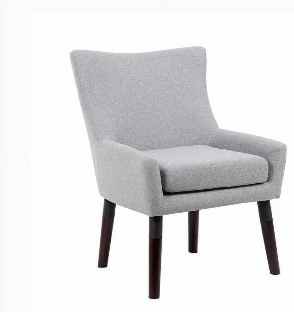 Granite Gray Modern Wood Accent Chair