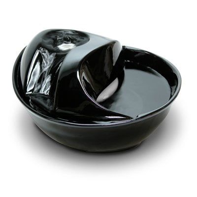 Black Ceramic 60 oz Automatic Pet Water Fountain