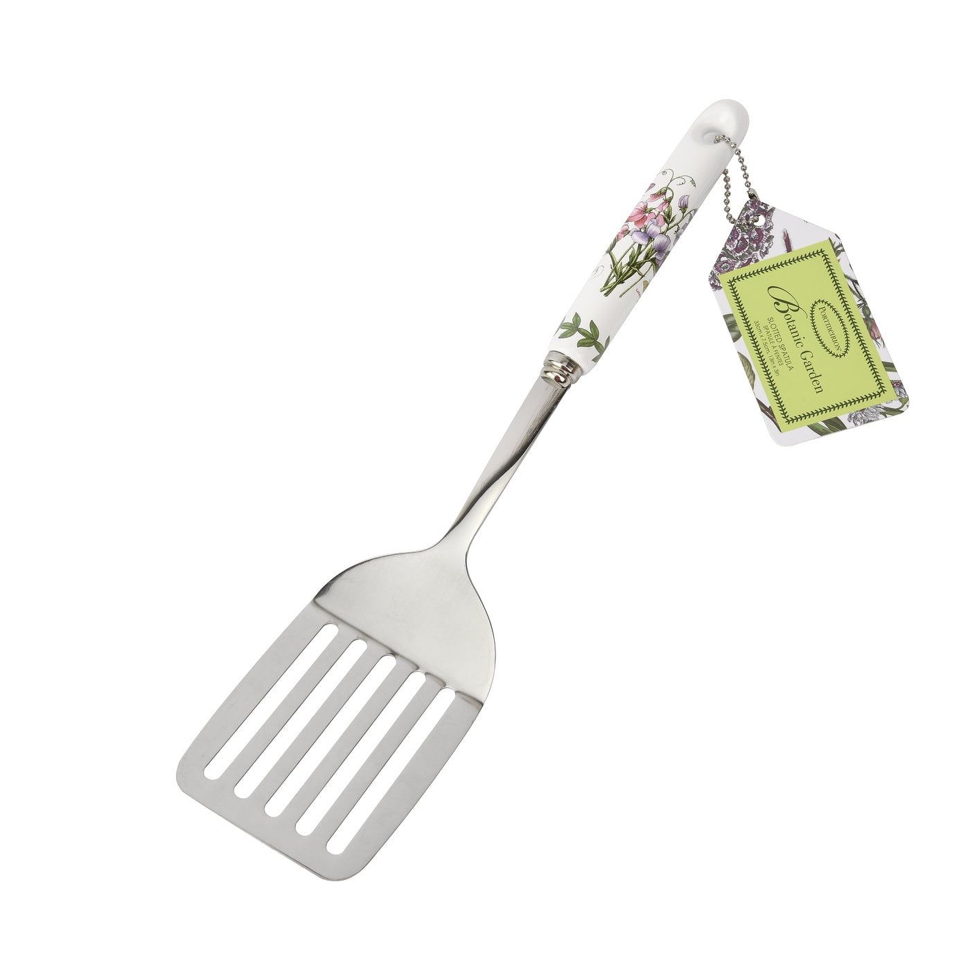 Sweet Pea Floral Porcelain and Stainless Steel Slotted Spatula