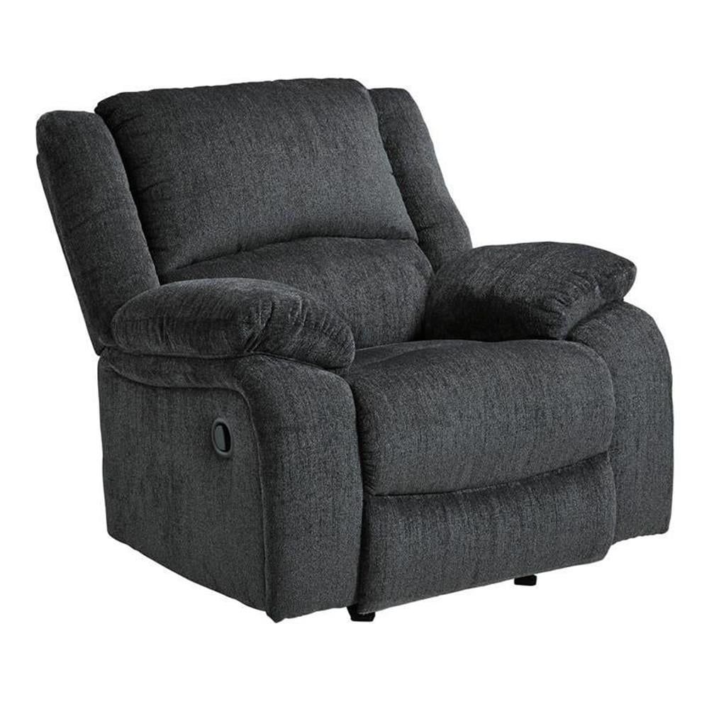 Slate Gray Faux Leather Power Recliner with USB Port