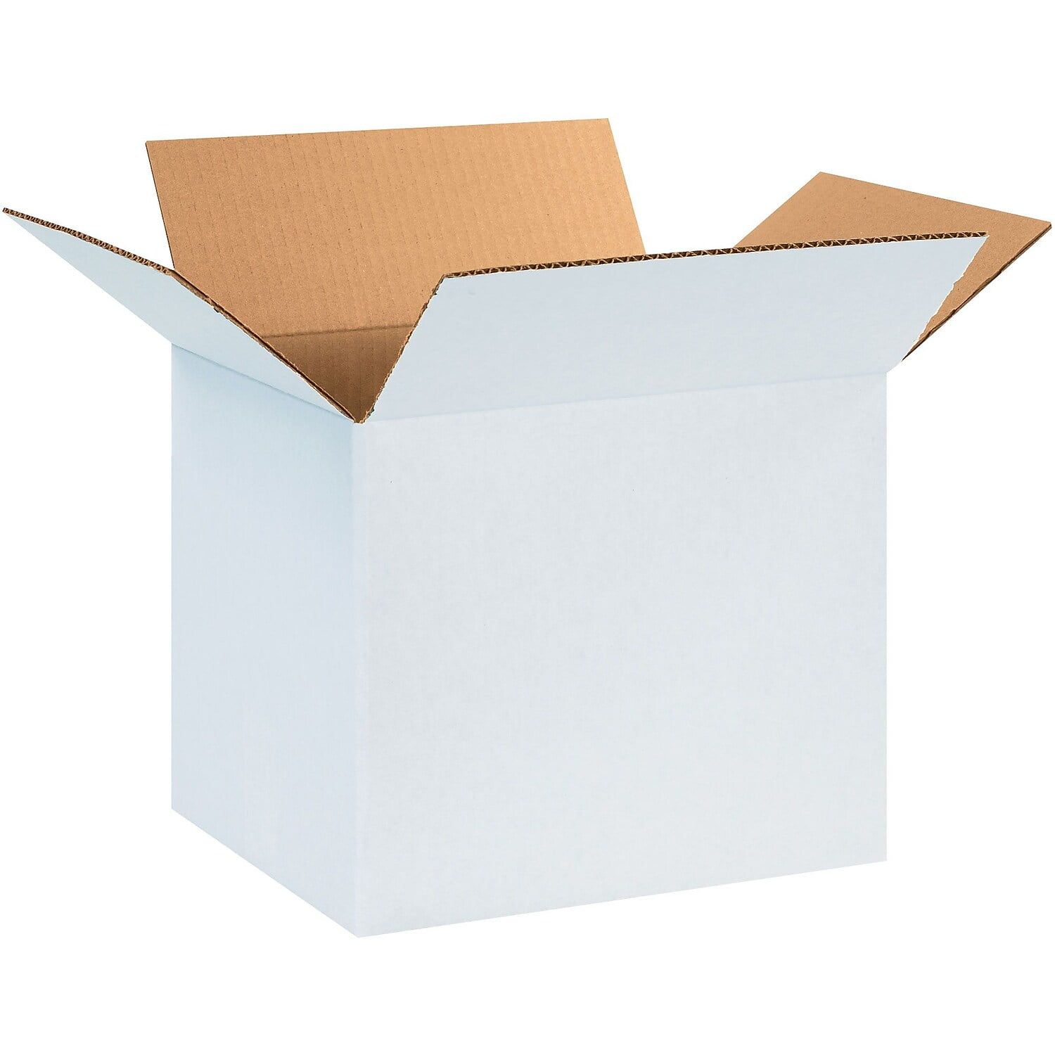 White Corrugated Cardboard Moving Box Pack, 12" x 8" x 8"