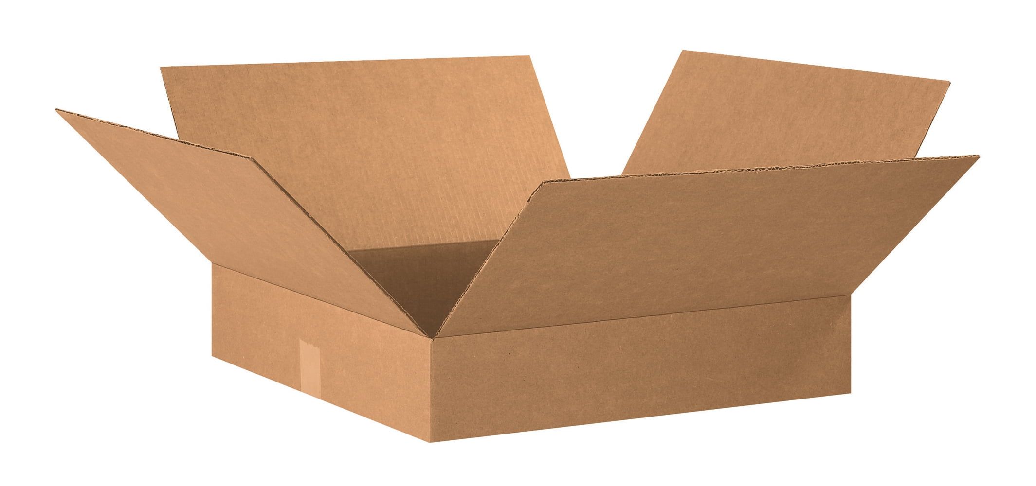 Kraft 20x20x4 Single Wall Flat Corrugated Box, 10-Pack