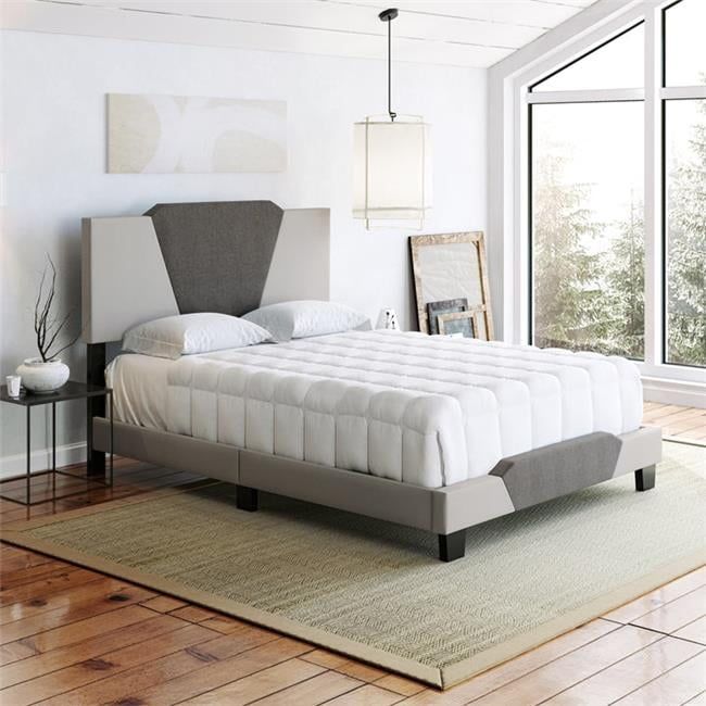 Tuscany Diamond-Shape Full/Double Linen Upholstered Bed