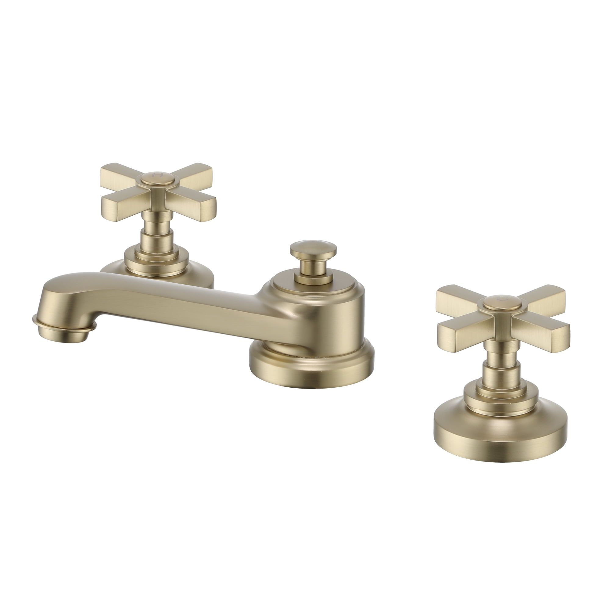 Brushed Gold 8-Inch Widespread Double Handle Bathroom Faucet