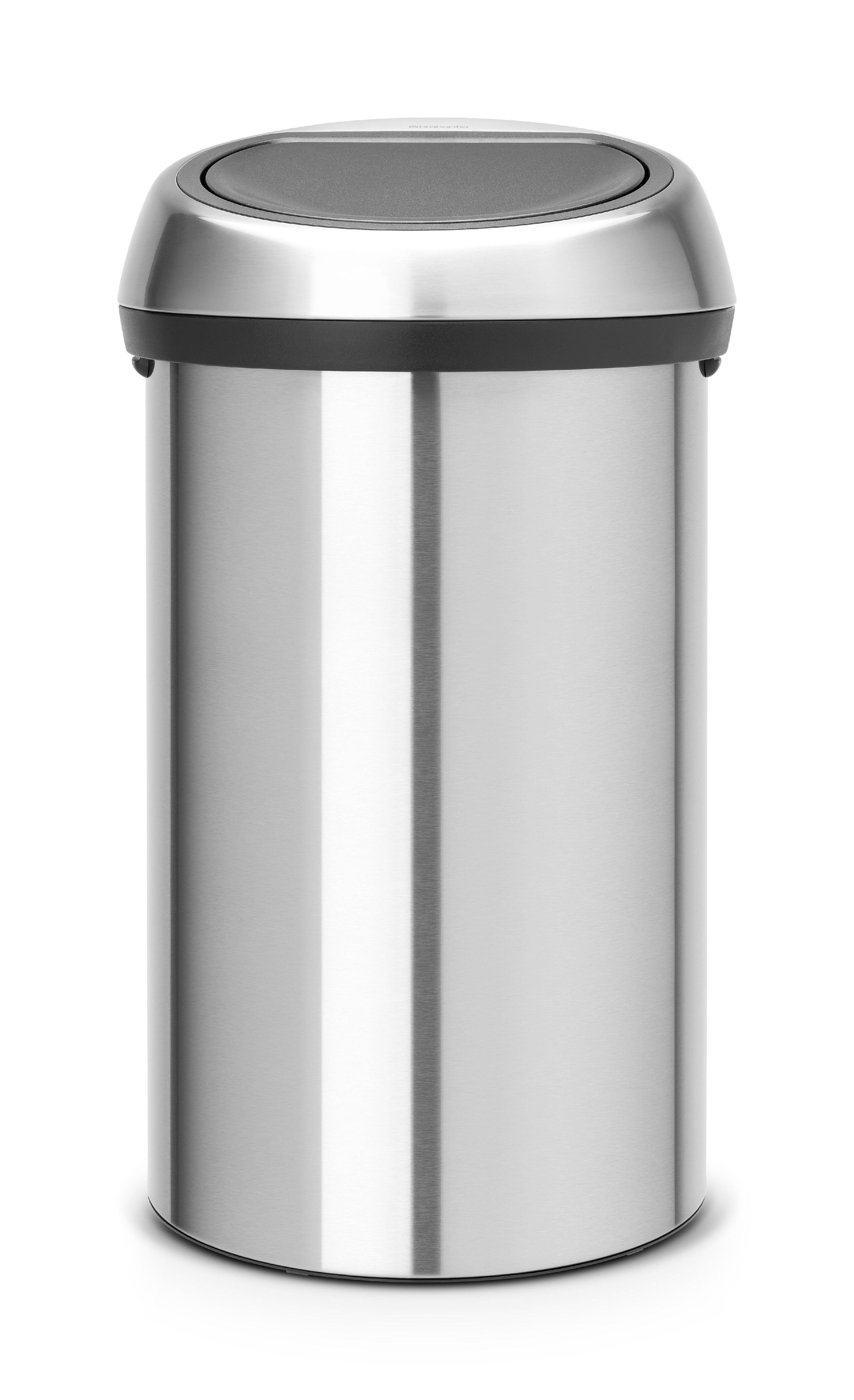 Extra Large Matte Steel Fingerprint Resistant Touch Top Trash Can