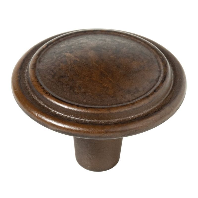 Tindley Antique Bronze Round Knob with Mounting Hardware