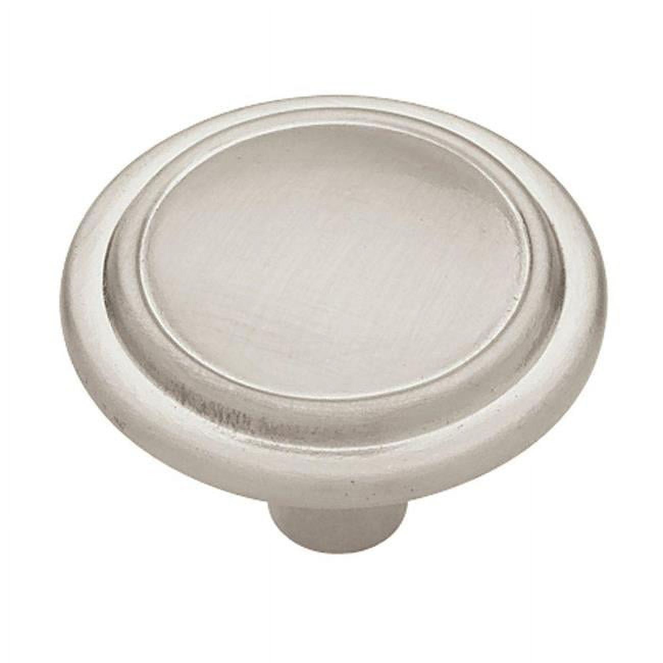 Satin Nickel Round Cabinet Knob with Mounting Hardware