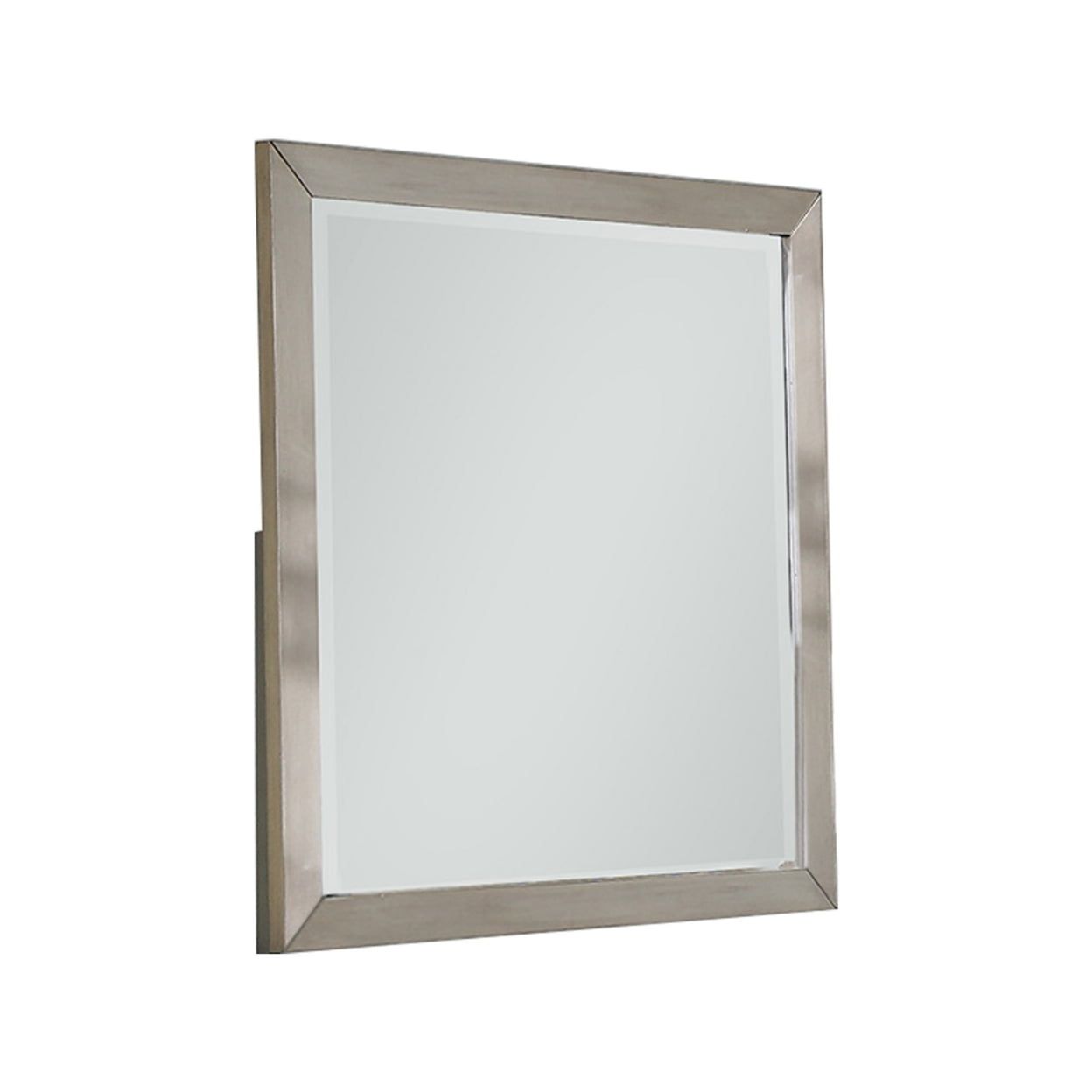 Bran 36 x 36 Light Brown Pine Wood Square Dresser Mirror