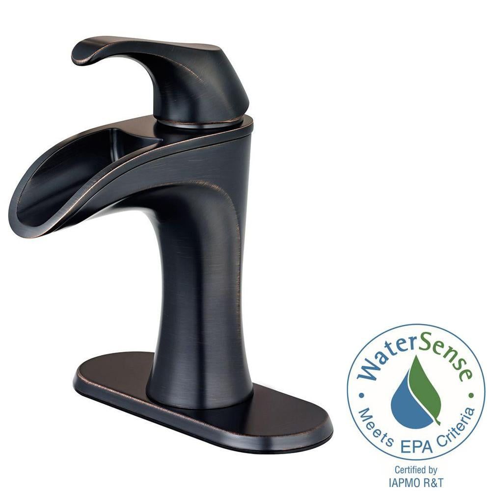 Tuscan Bronze Single-Handle High Arc Bathroom Faucet