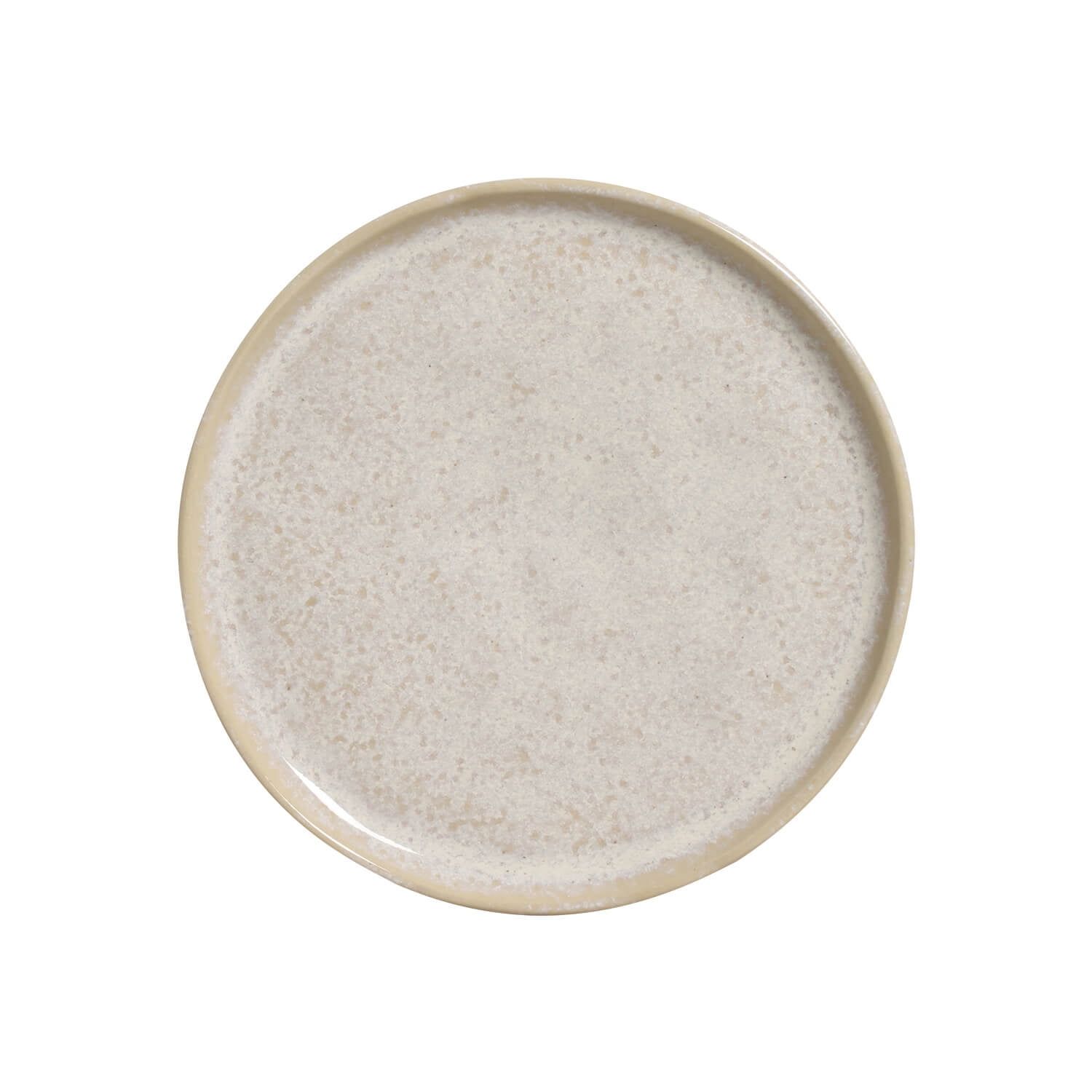 Handcrafted Latte Porcelain Bread Plates Set of 6