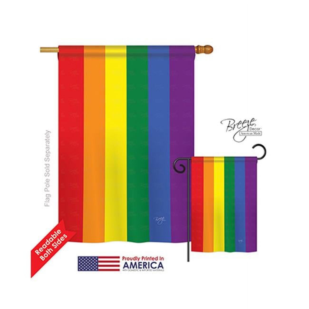 Large Rainbow Polyester Rectangular House Flag