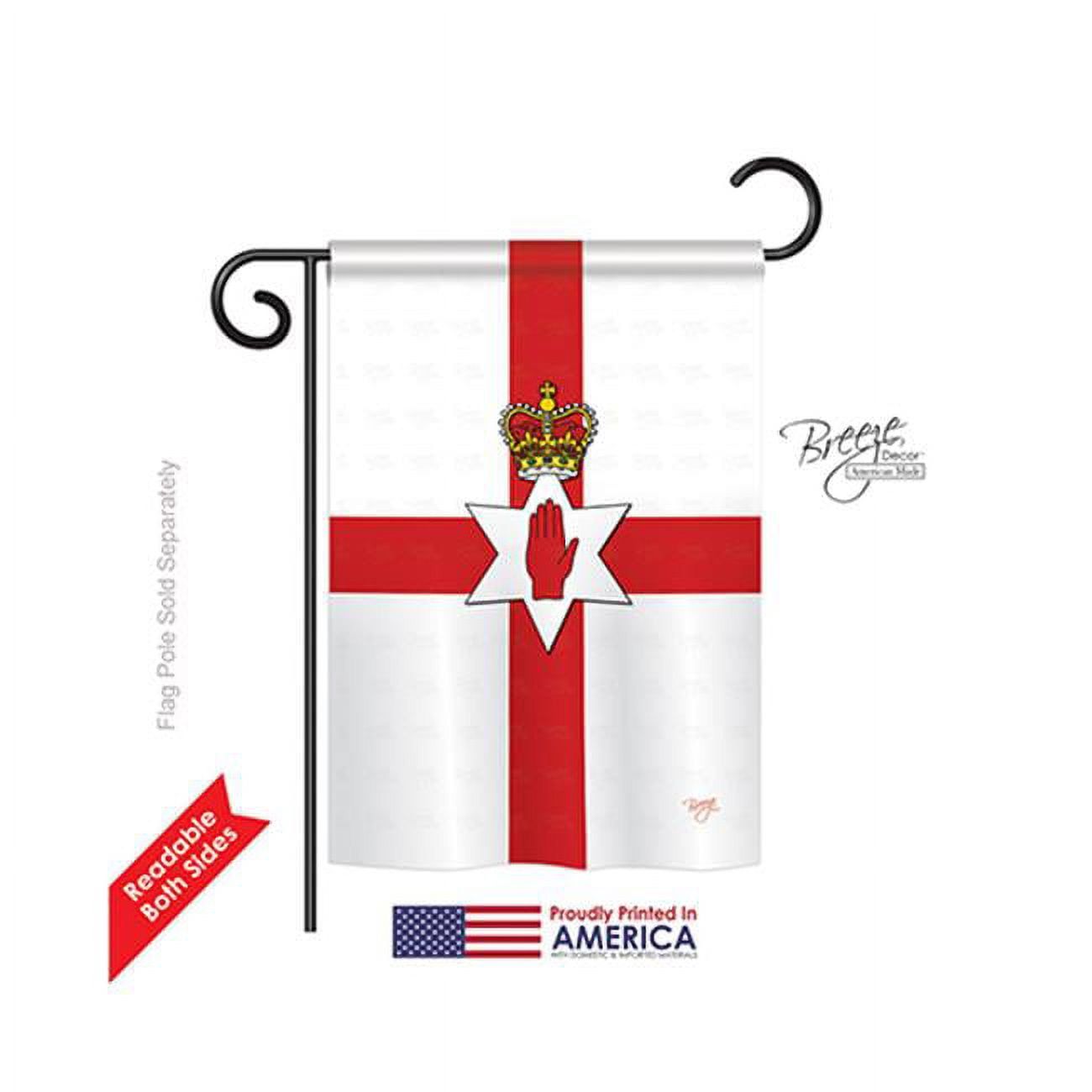 Patriotic Northern Ireland Polyester Garden Flag 13 x 18.5 Inch