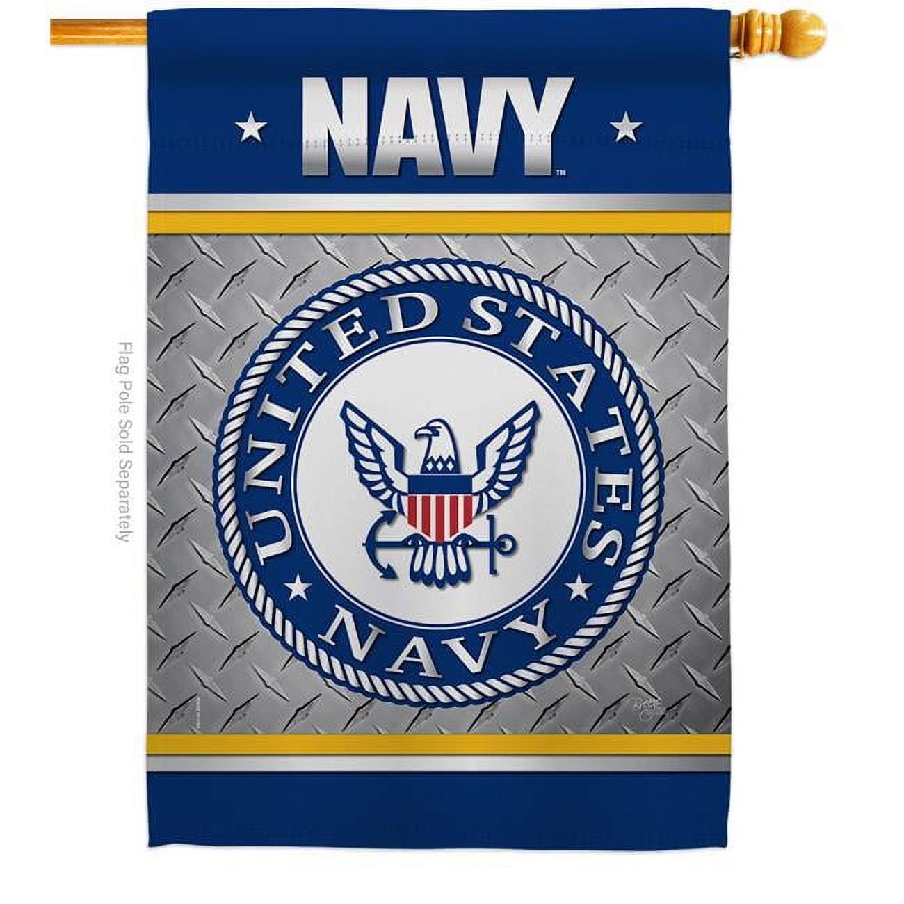 Large Patriotic US Navy Double-Sided House Flag 28" x 40"