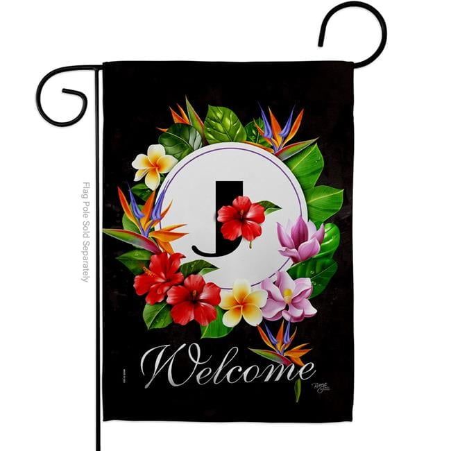Tropical Floral Multi-Color Weather Resistant Garden Flag 13" x 18.5"
