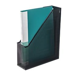 Black Metal Mesh Magazine File Organizer