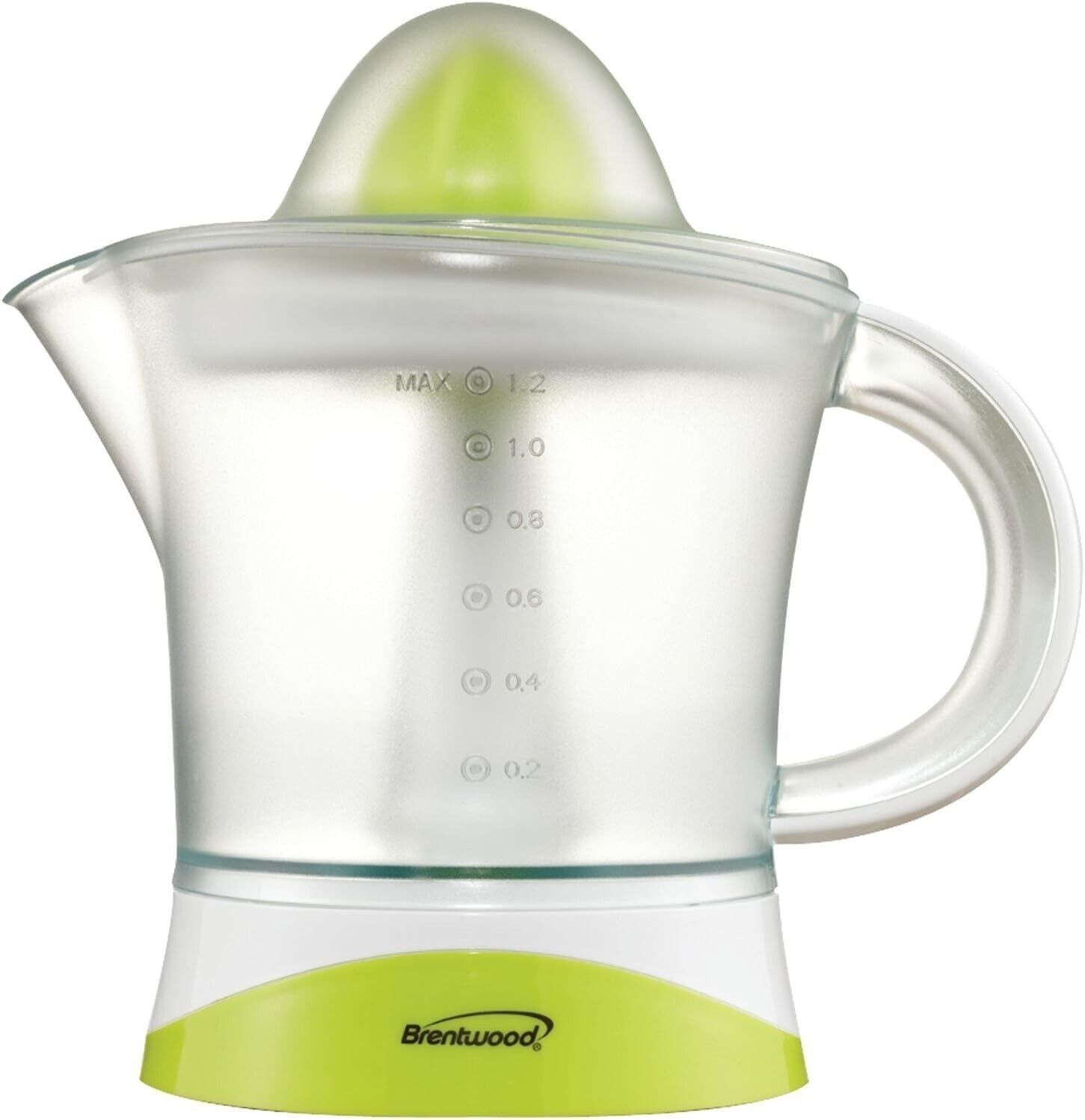 Brentwood 40oz White and Green Electric Citrus Juicer