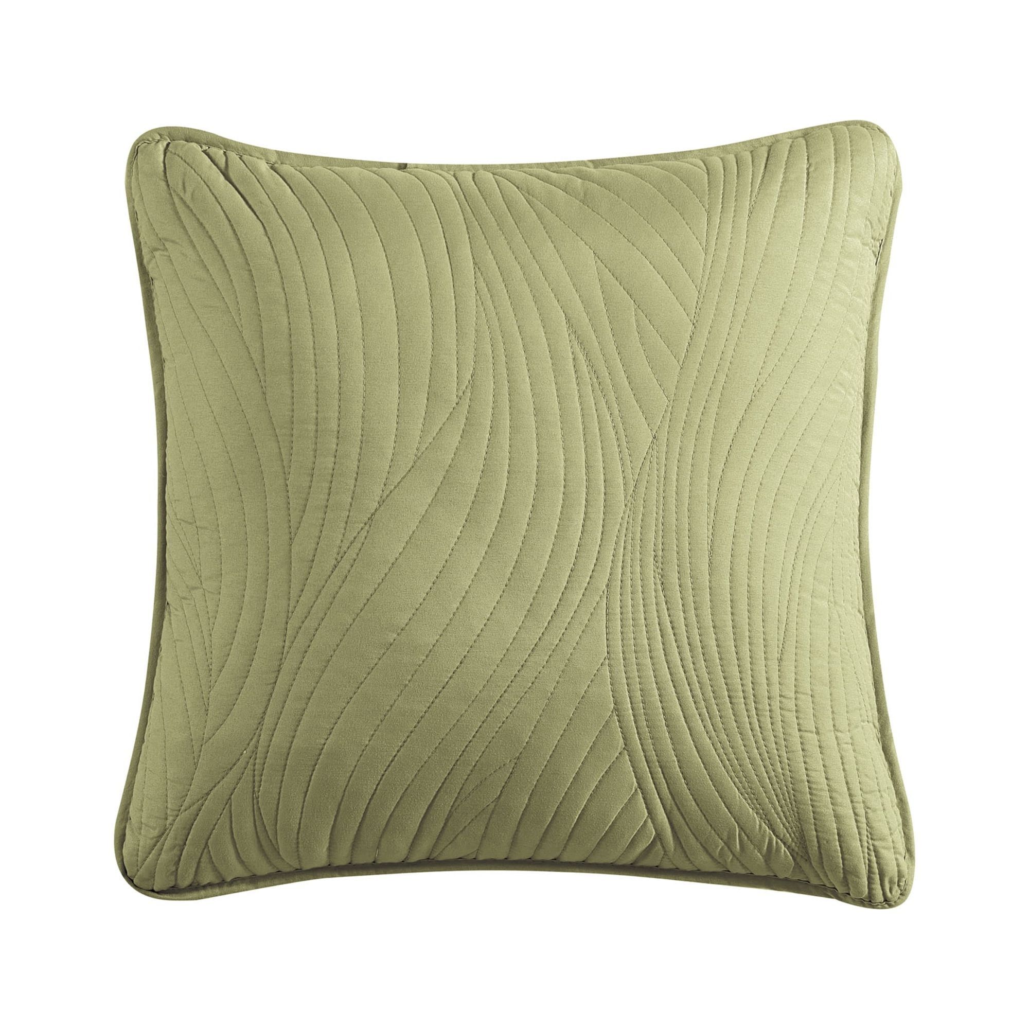 Sage Green Microfiber Geometric Square Toss Pillow