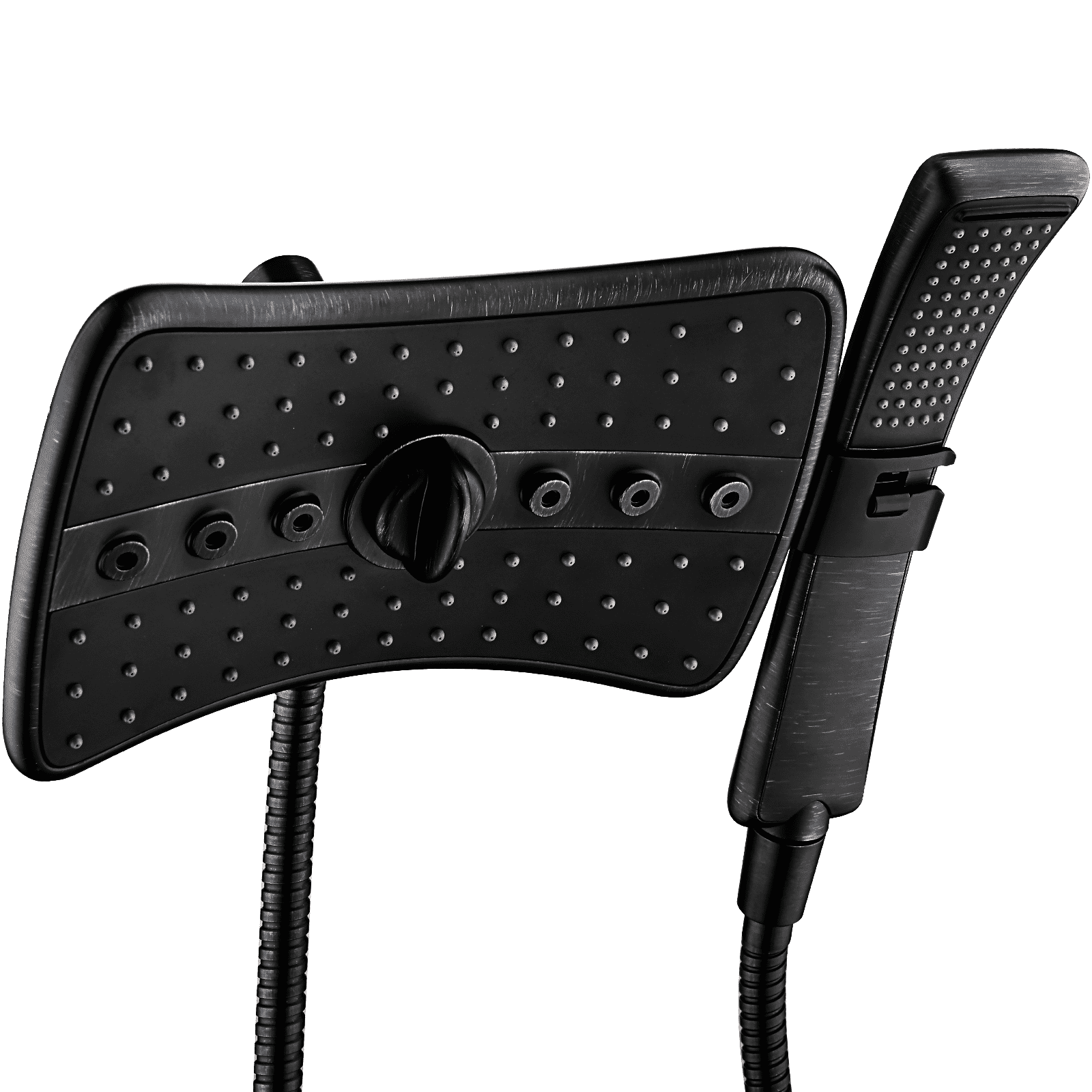 Oil Rubbed Bronze Dual Head Rain and Handheld Shower Set