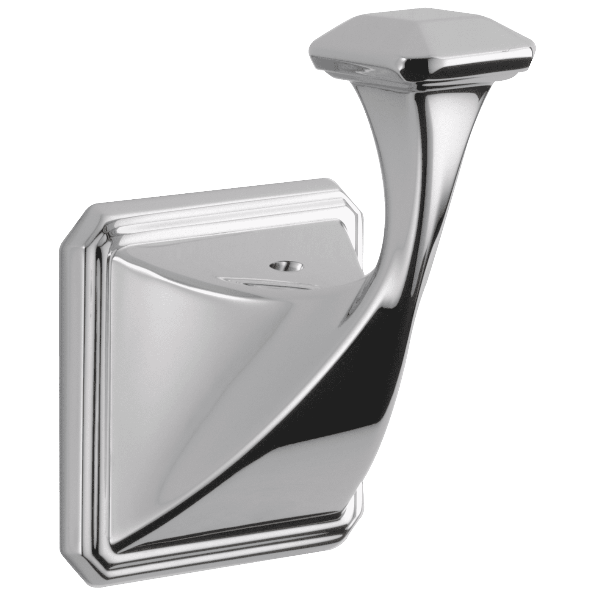 Modern Polished Nickel Wall-Mounted Single Robe Hook