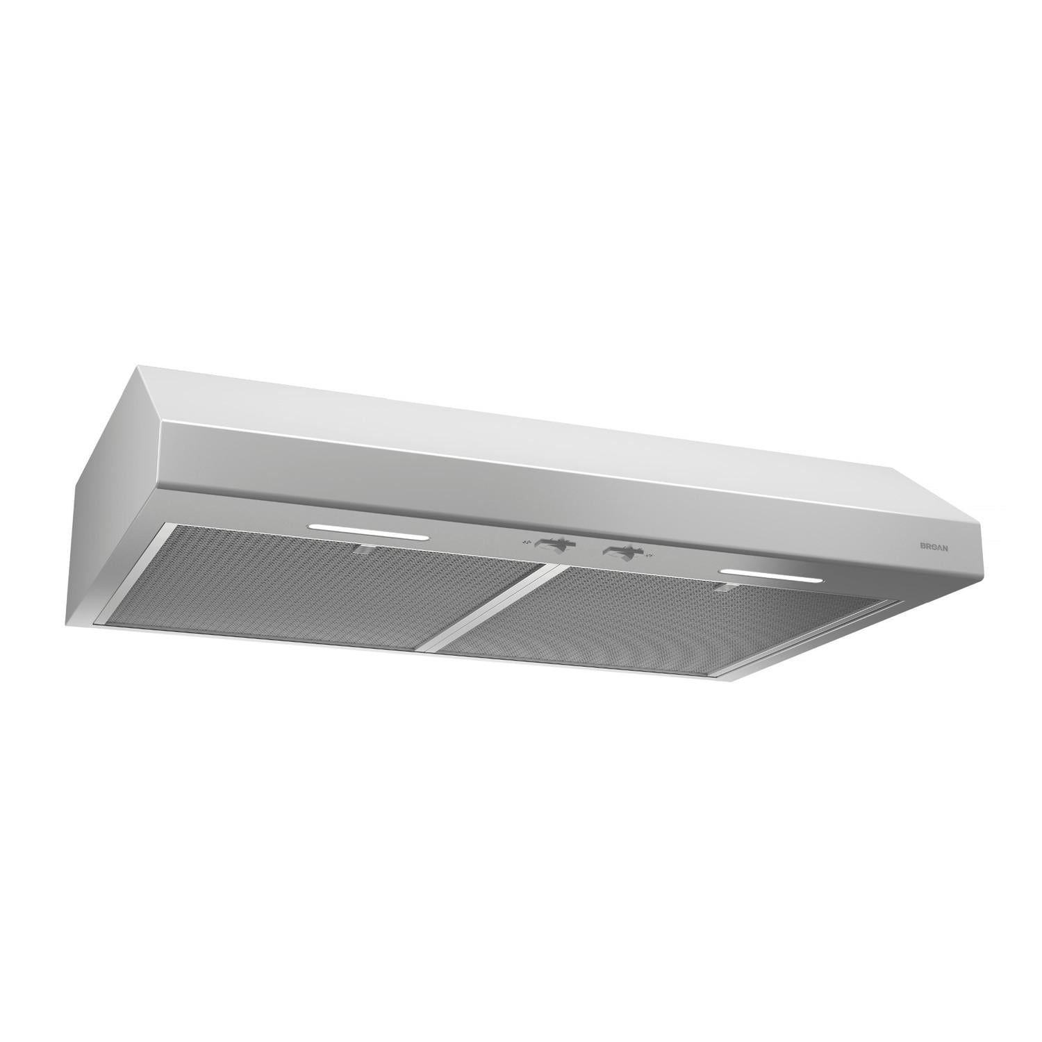 White Stainless Steel 30-inch Convertible Under-Cabinet Range Hood