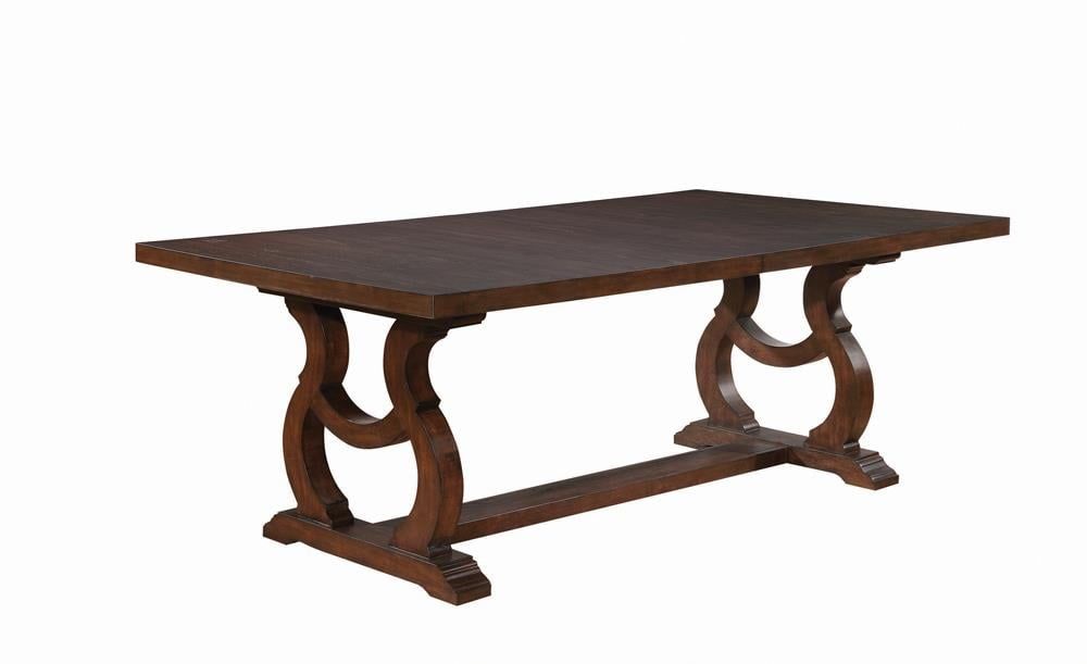 Antique Java Extendable Rectangular Wood Dining Table