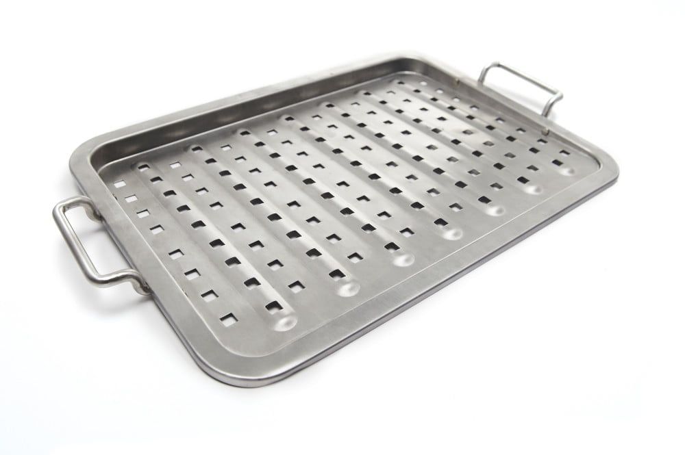 Stainless Steel 16" x 11" Grill Topper with Handles