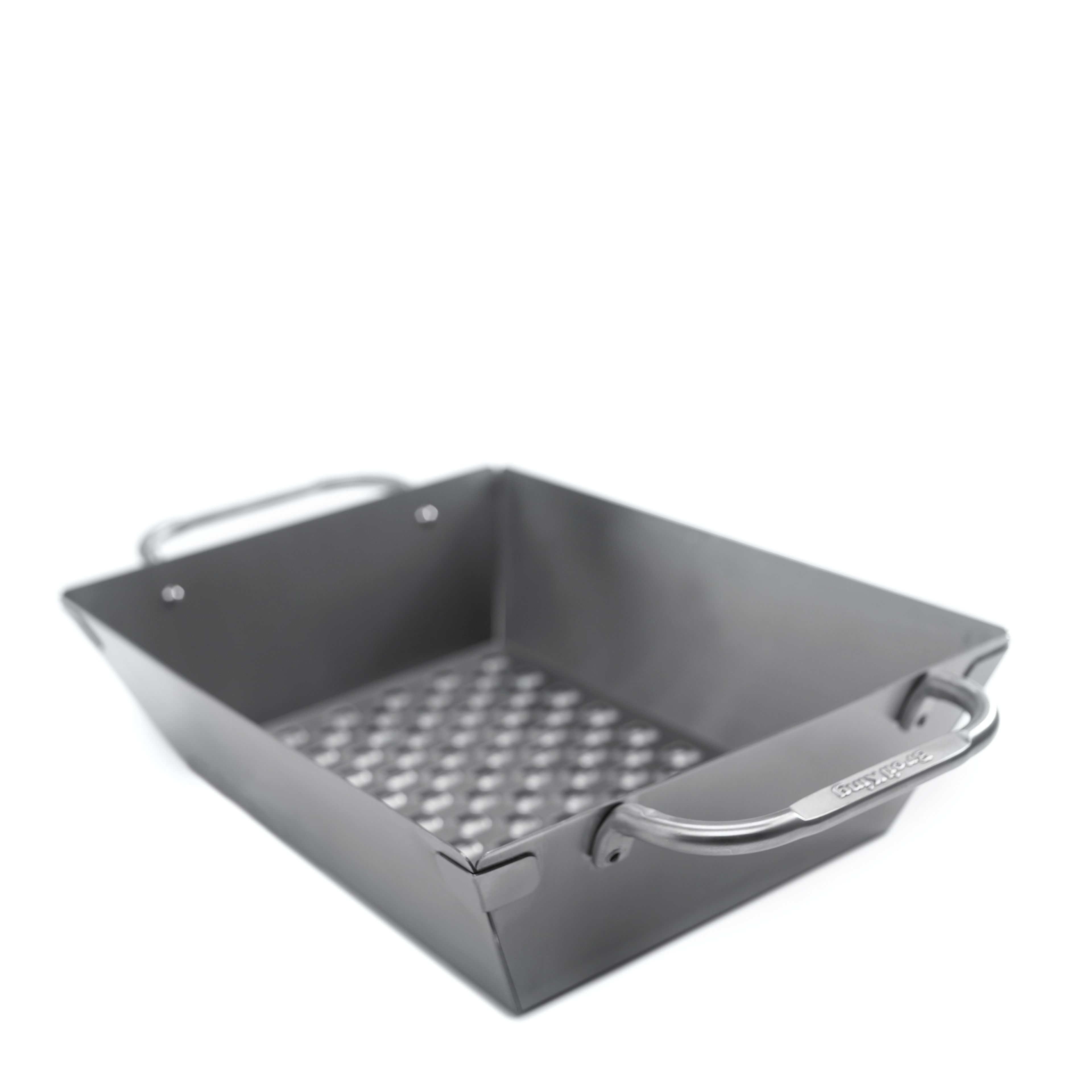 Large Stainless Steel Deep Dish Grill Wok with Handles