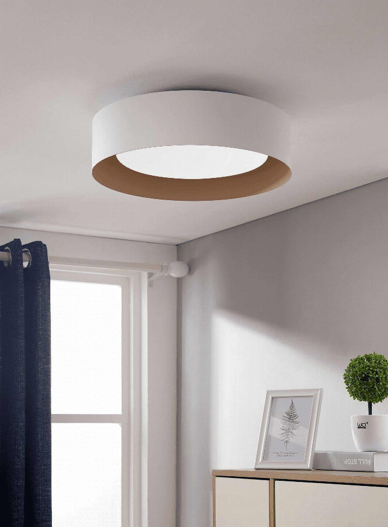 Luna Contemporary 16" White Aluminum Flush Mount Ceiling Light