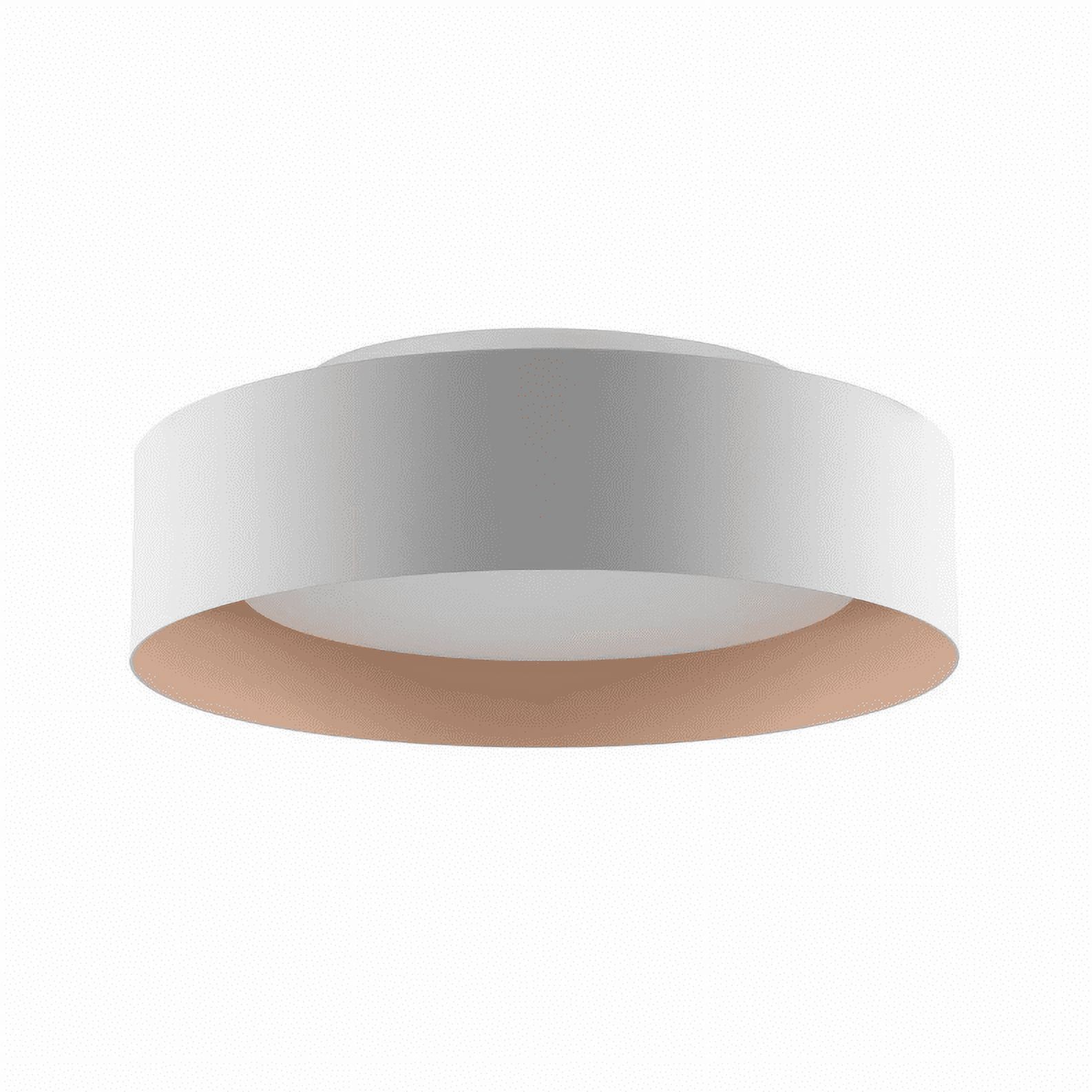 Lynch Contemporary 15.75" Frosted Glass White Flush Mount Ceiling Light