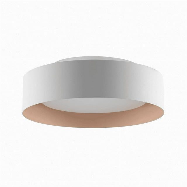 Lynch Contemporary 15.75" Frosted Glass White Flush Mount Ceiling Light