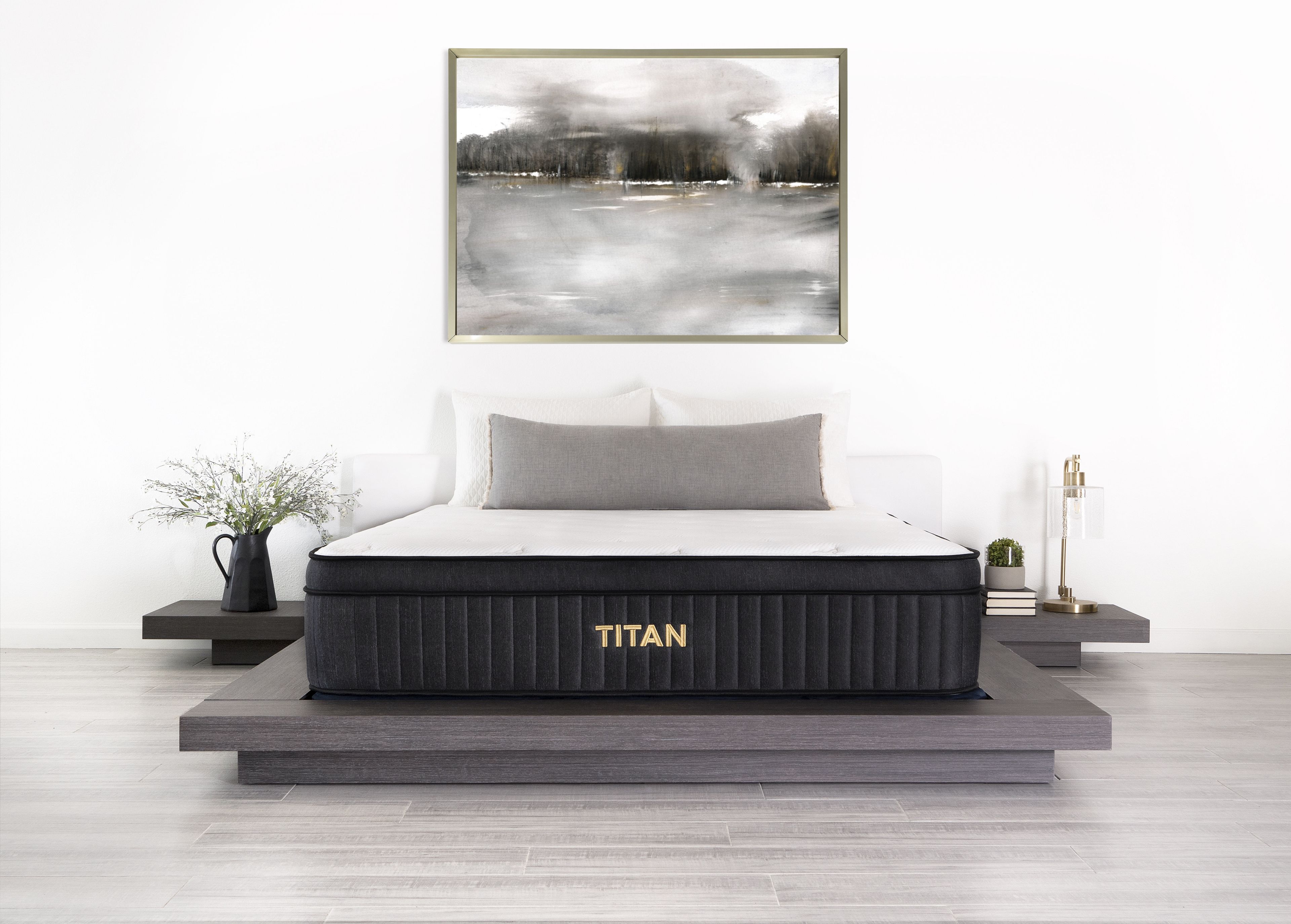 Titan 13" Black Pillowtop Twin Innerspring Mattress with Cooling Cover