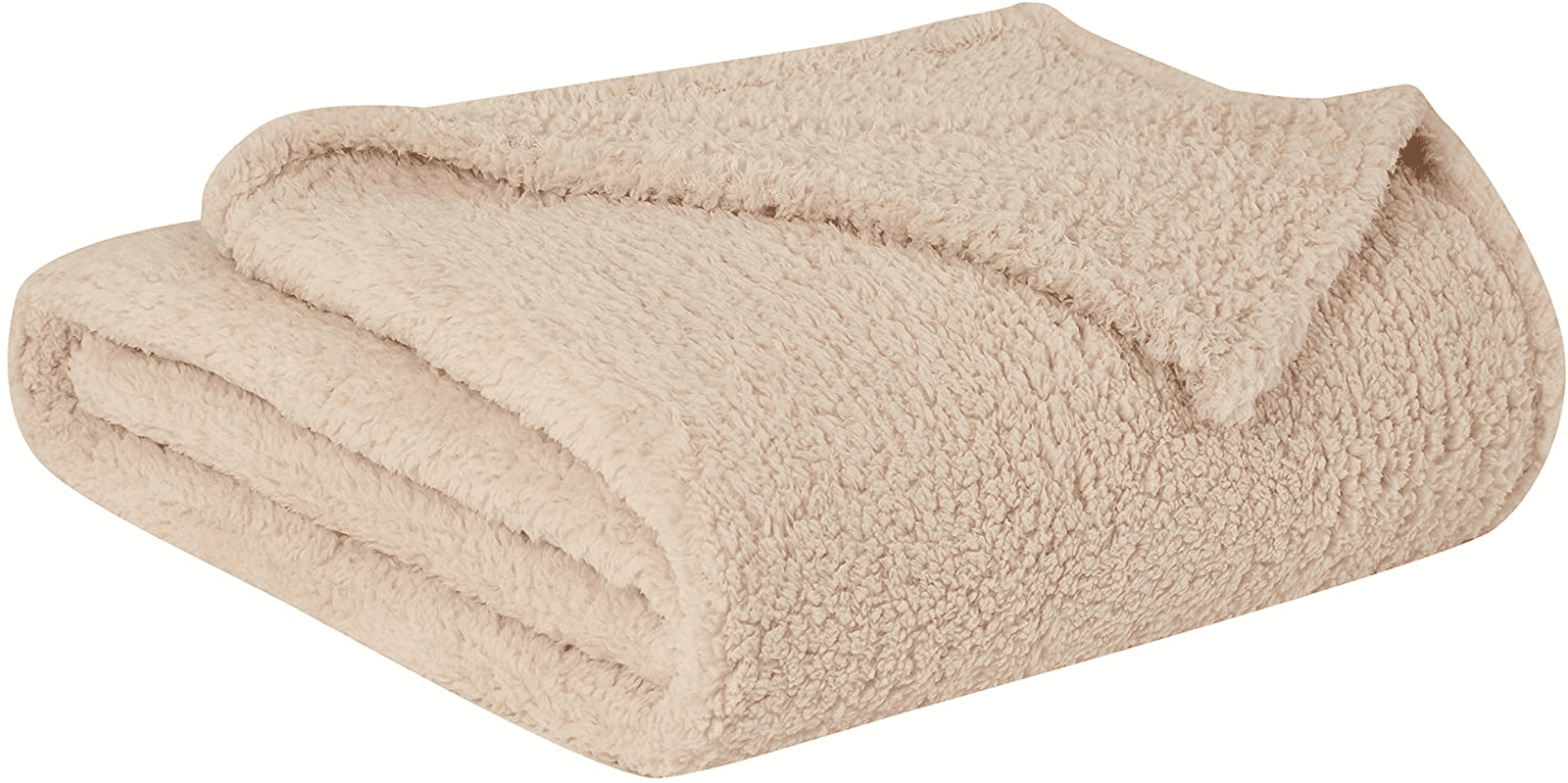 Ivory Twin Sherpa Fleece Winter Throw Blanket