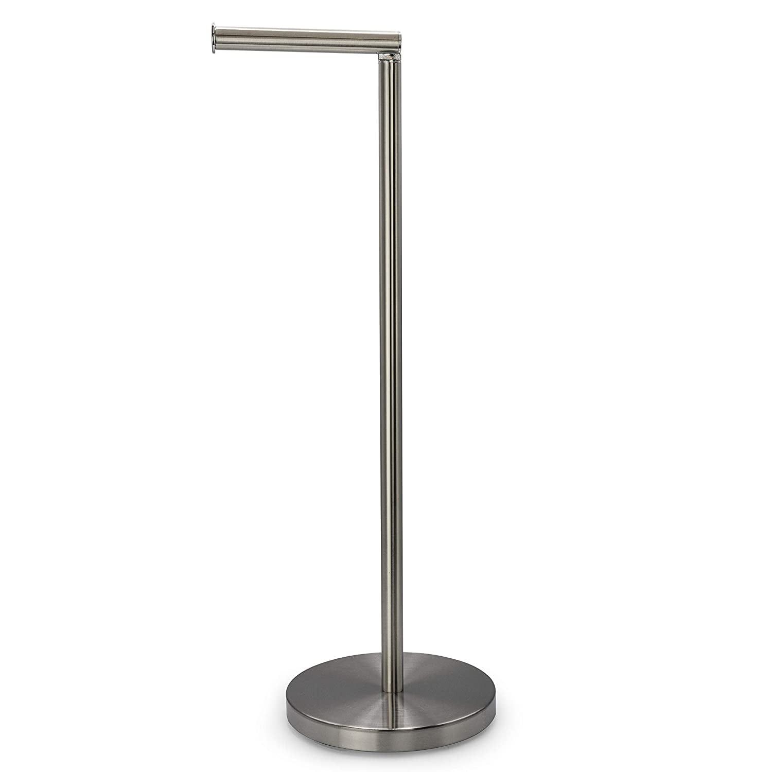 Brushed Stainless Steel Freestanding Toilet Paper Holder with Dispenser