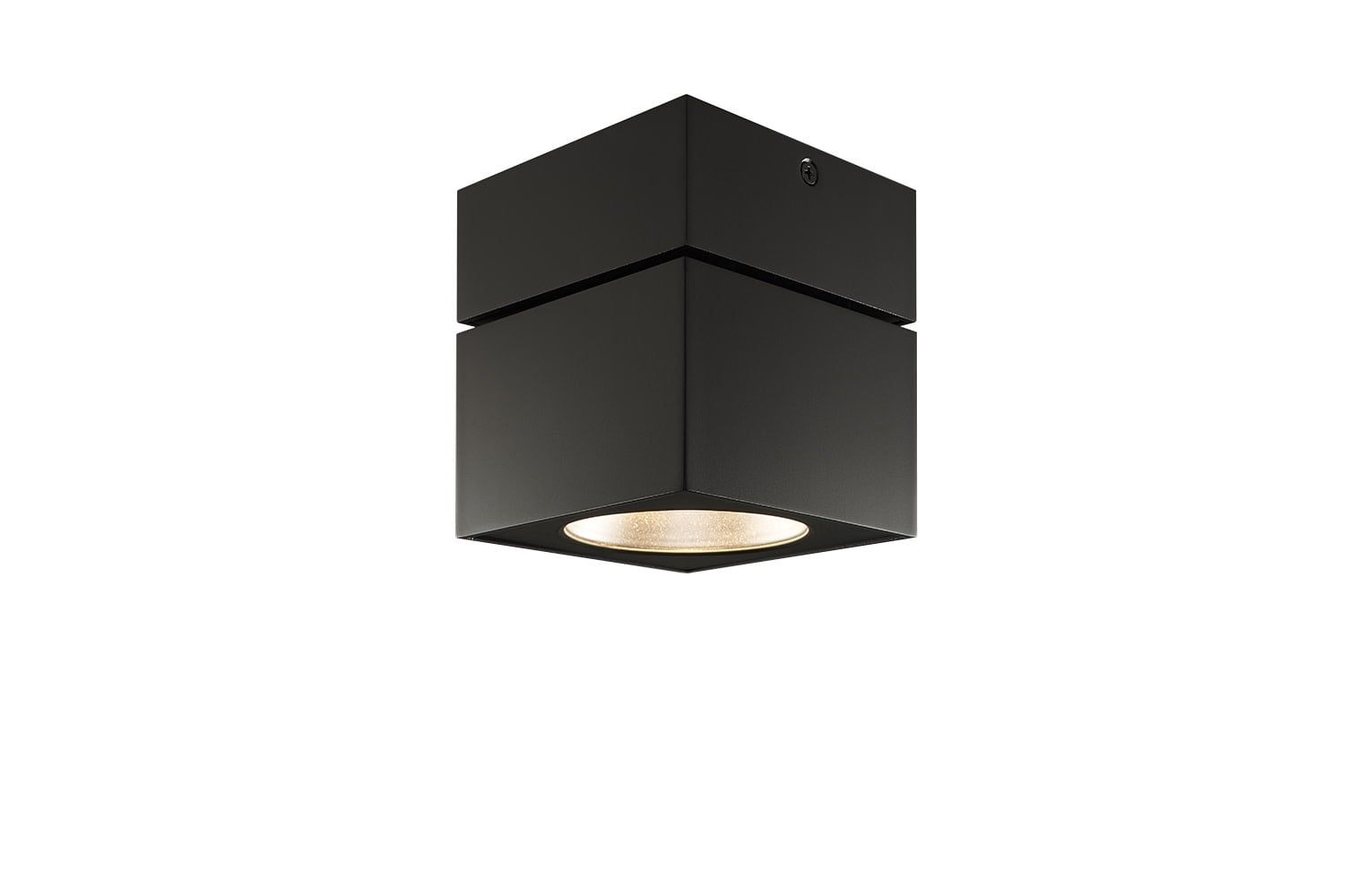 Sleek Black Aluminum 5" Square LED Ceiling Light, Indoor/Outdoor