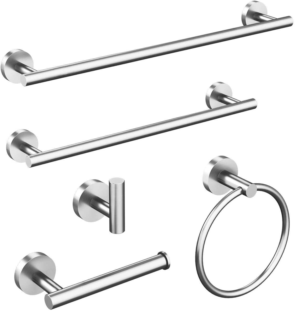 Brushed Nickel 24 Inch Stainless Steel Bathroom Hardware Set