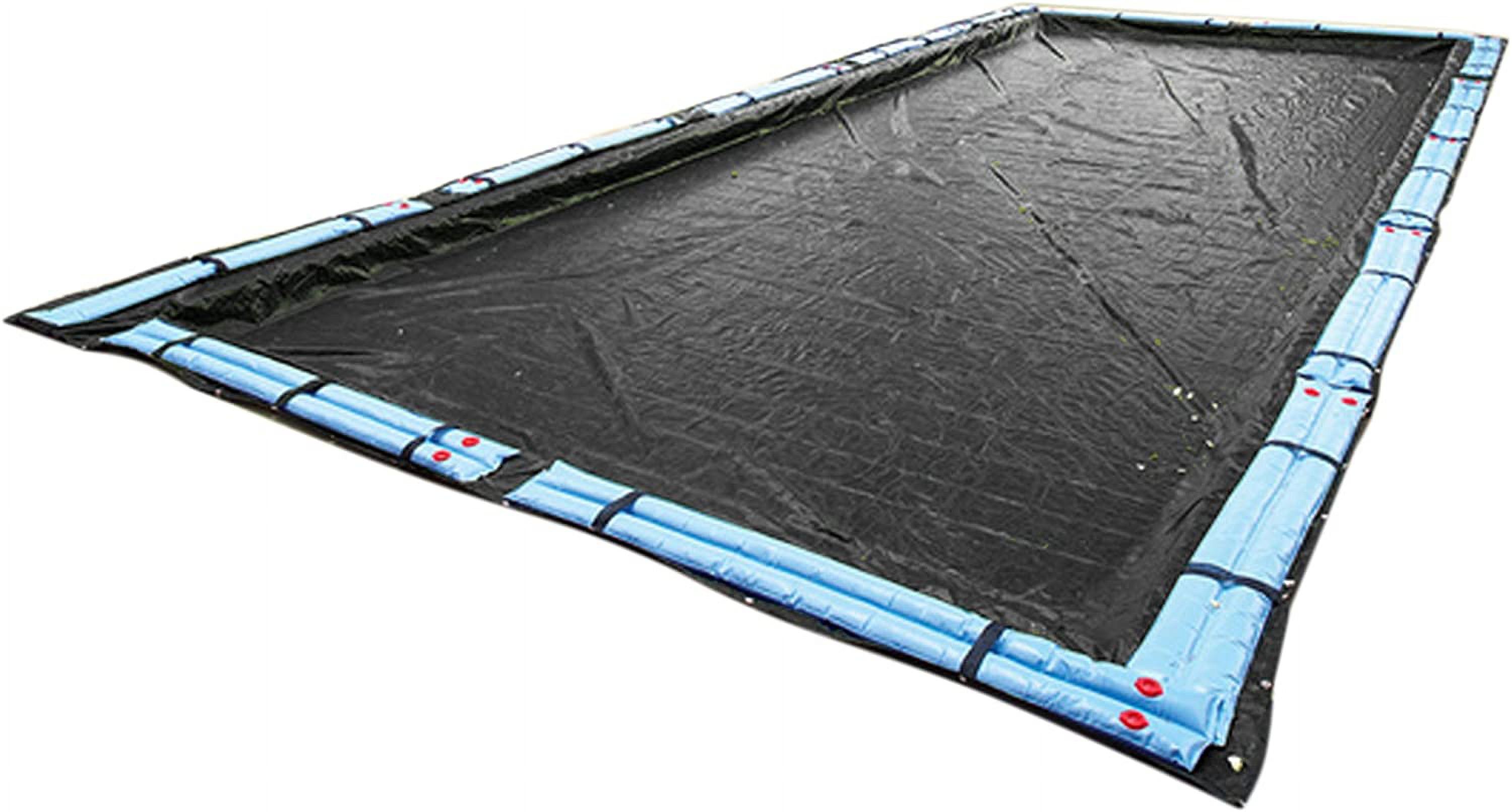 Deluxe Blue and Black Rectangular Inground Pool Cover