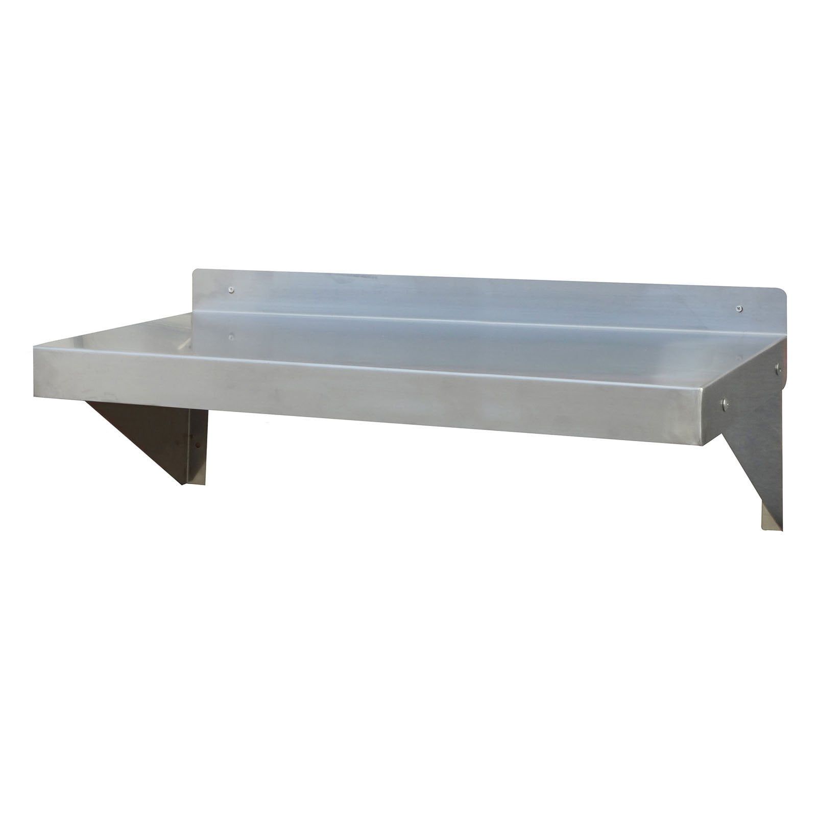 Sleek 36" Stainless Steel Wall-Mounted Storage Shelf