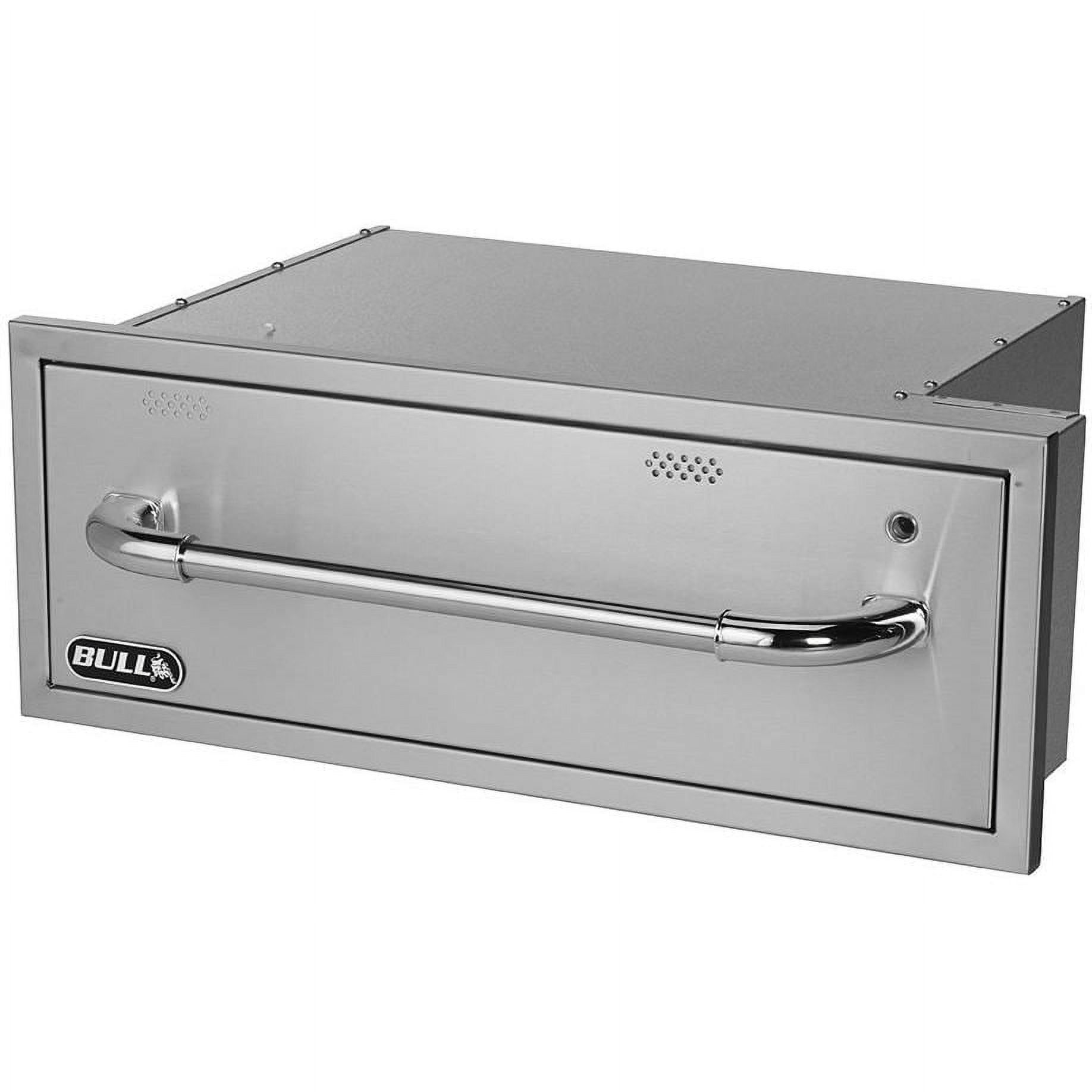 Bull Stainless Steel Electric Warming Drawer with Handle