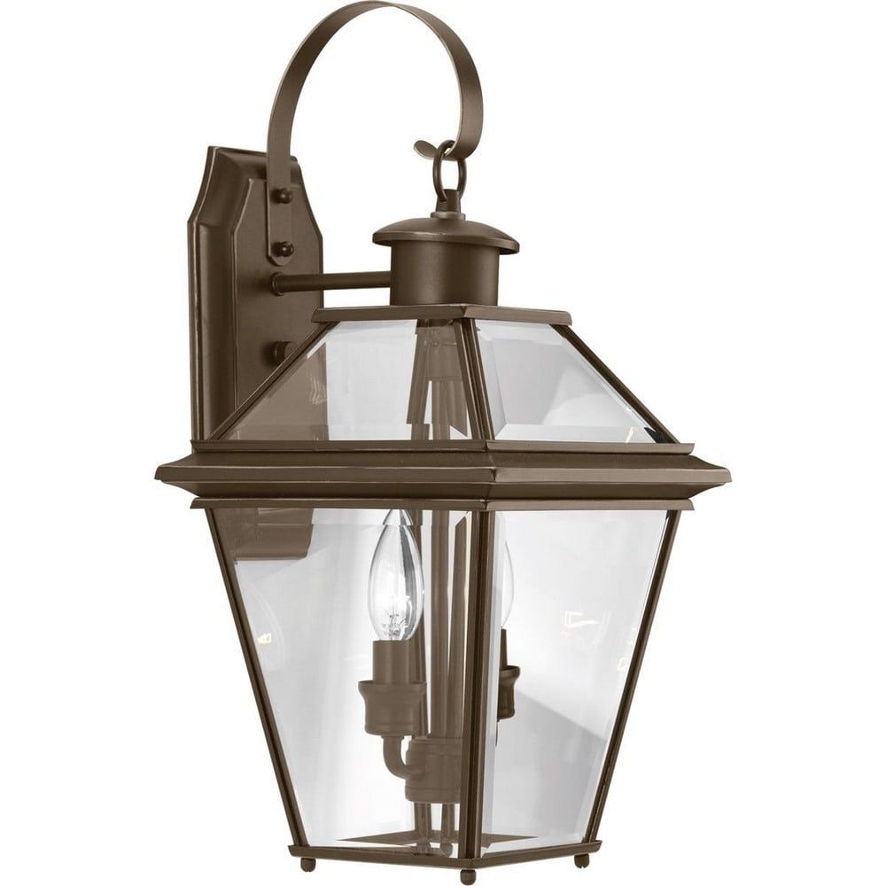 Burlington Bronze 2-Light Outdoor Wall Lantern with Beveled Glass