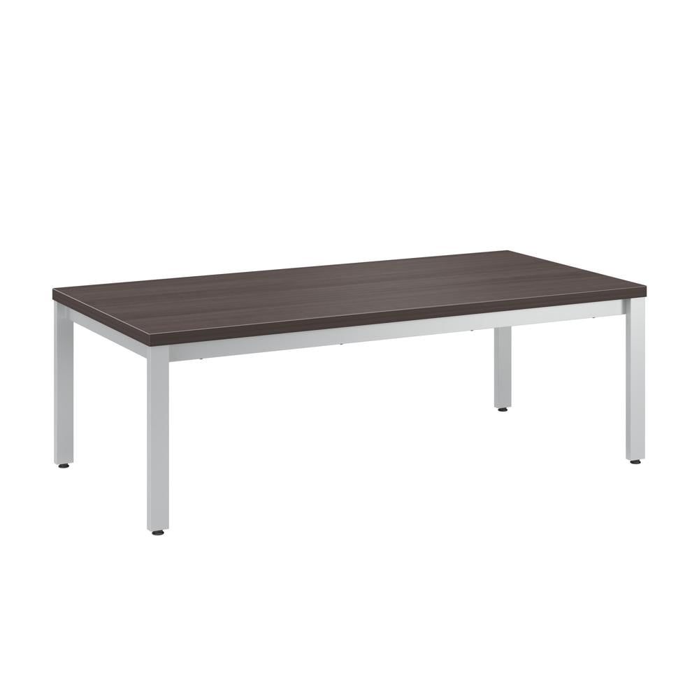 Storm Gray Rectangular Wood and Metal Coffee Table