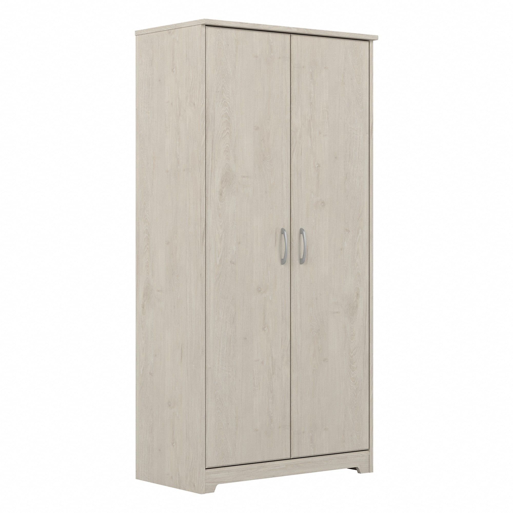 Linen White Oak Tall Bathroom Storage Cabinet with Adjustable Shelves