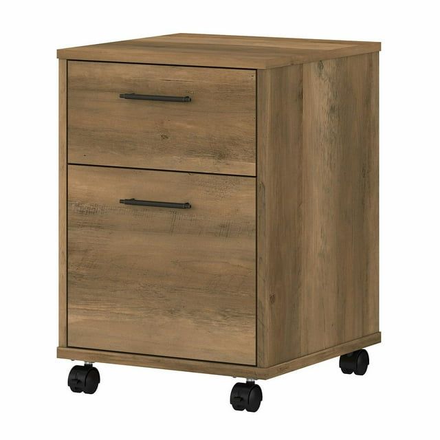 Reclaimed Pine 2 Drawer Mobile Filing Cabinet