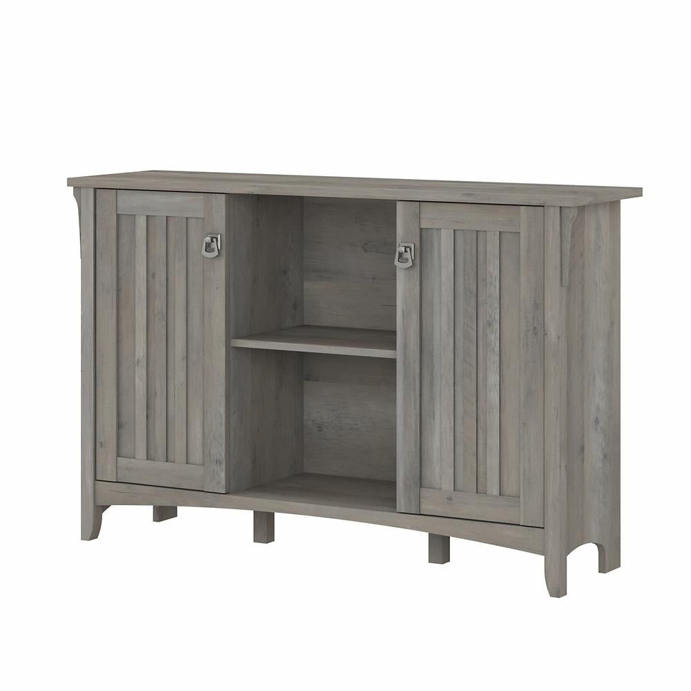 Driftwood Gray Freestanding Storage Cabinet with Adjustable Shelving